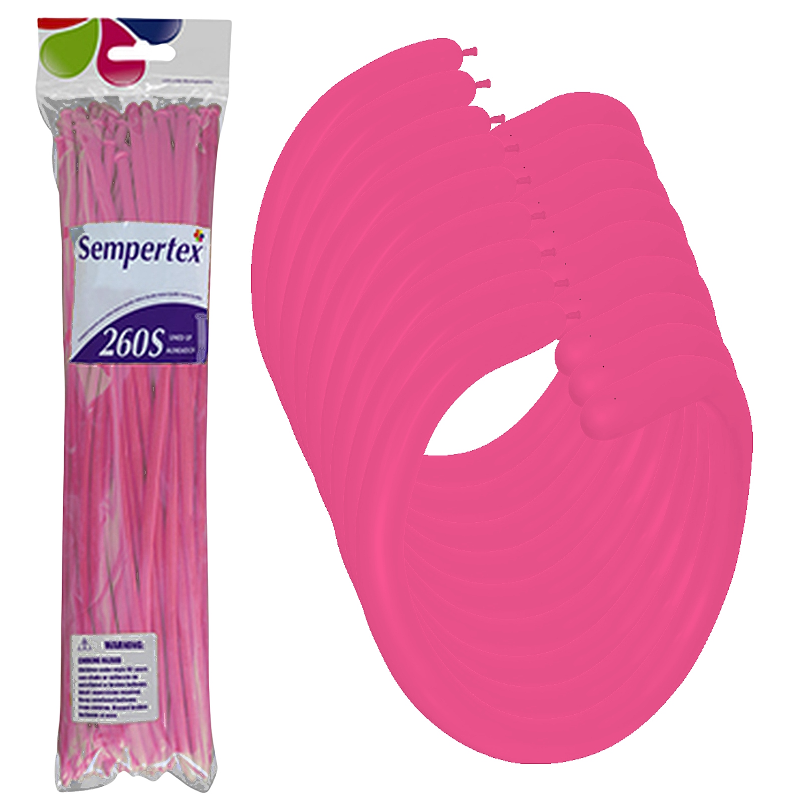 Sempertex Fashion Fuchsia Modelling Balloons (Pack of 50)