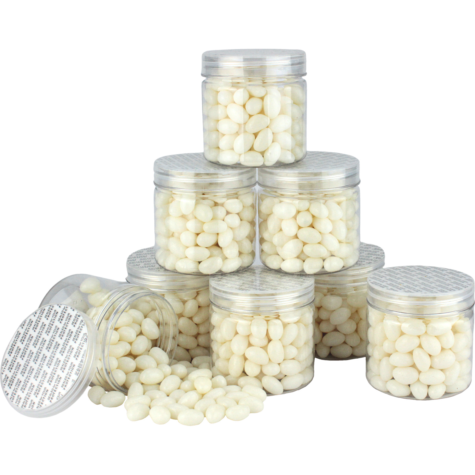 White Jelly Beans In A Jar (Box of 8)