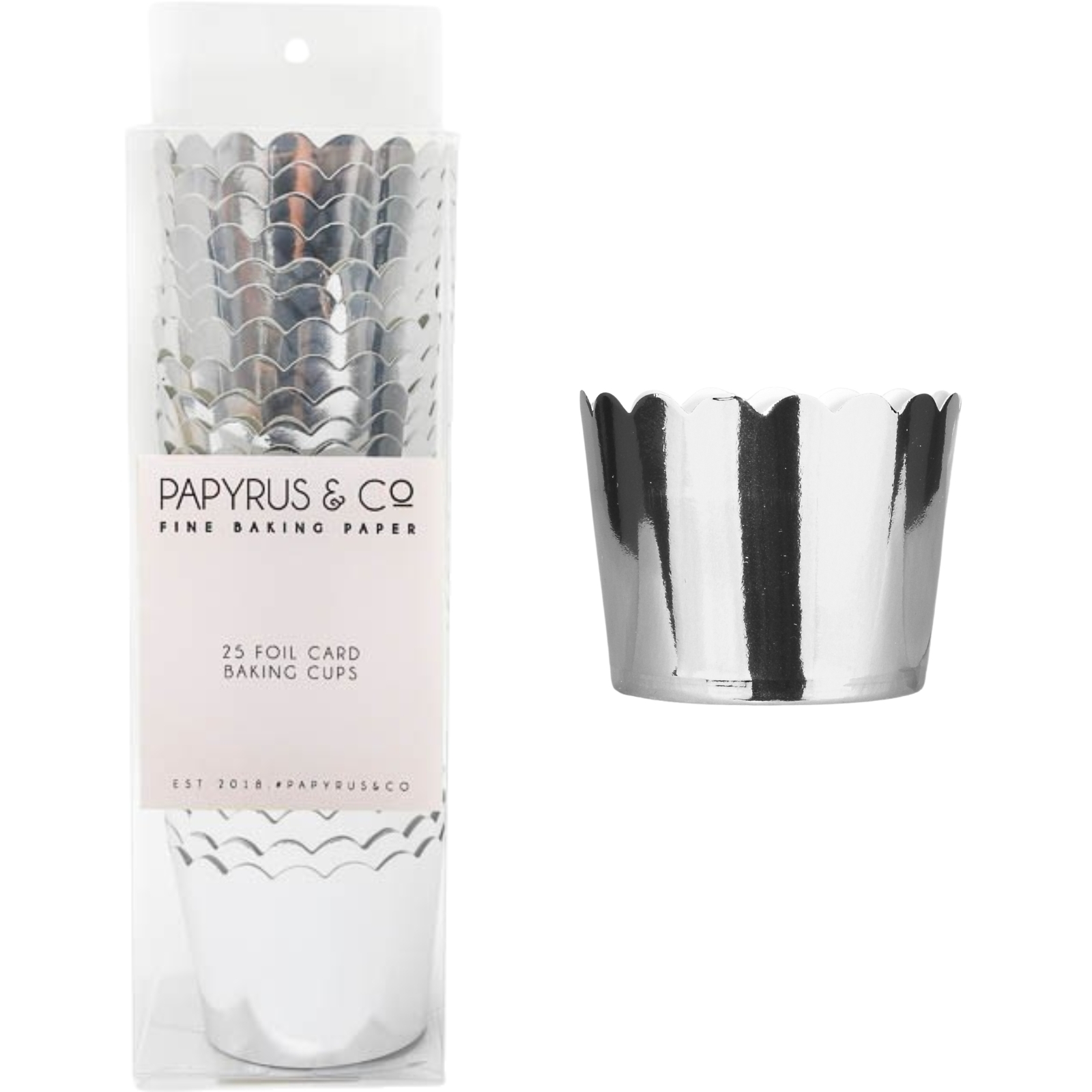 Papyrus & Co Silver Foil Baking Cups 44mm (Pack of 25)