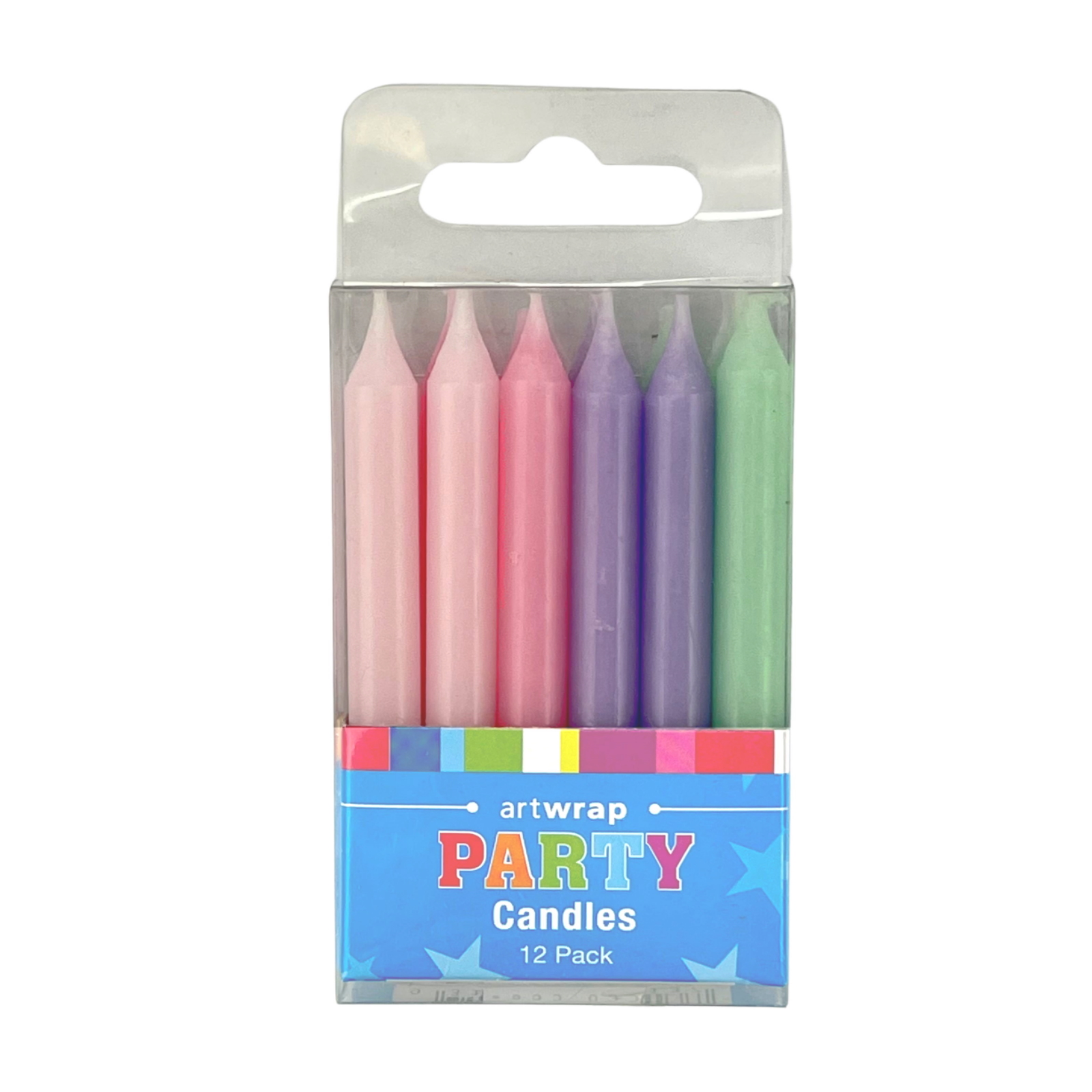 Pastel Assorted Candles (Pack of 12)