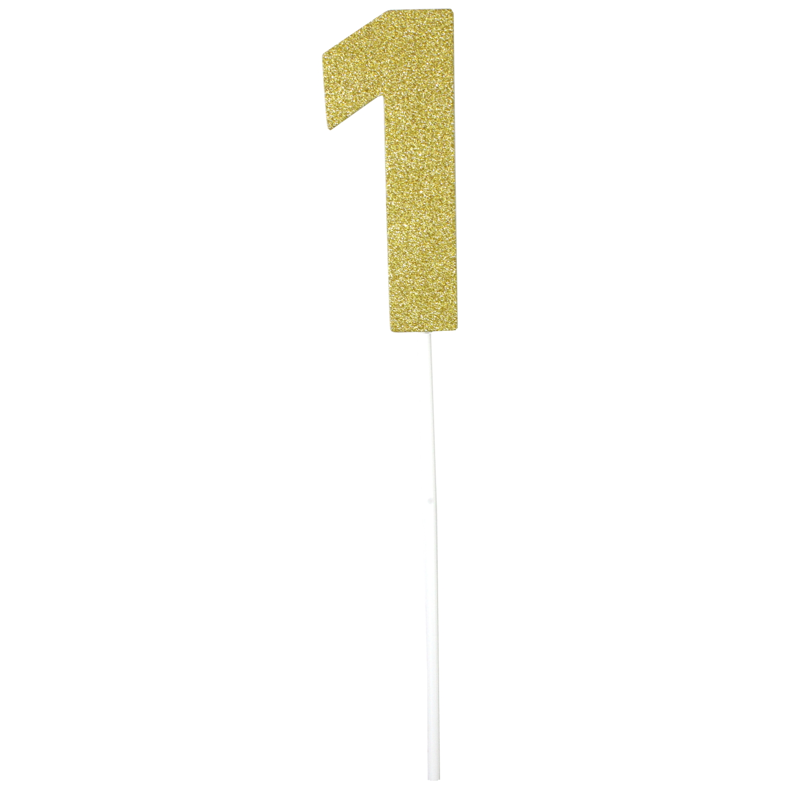 Gold Glitter Number 1 Cake Topper