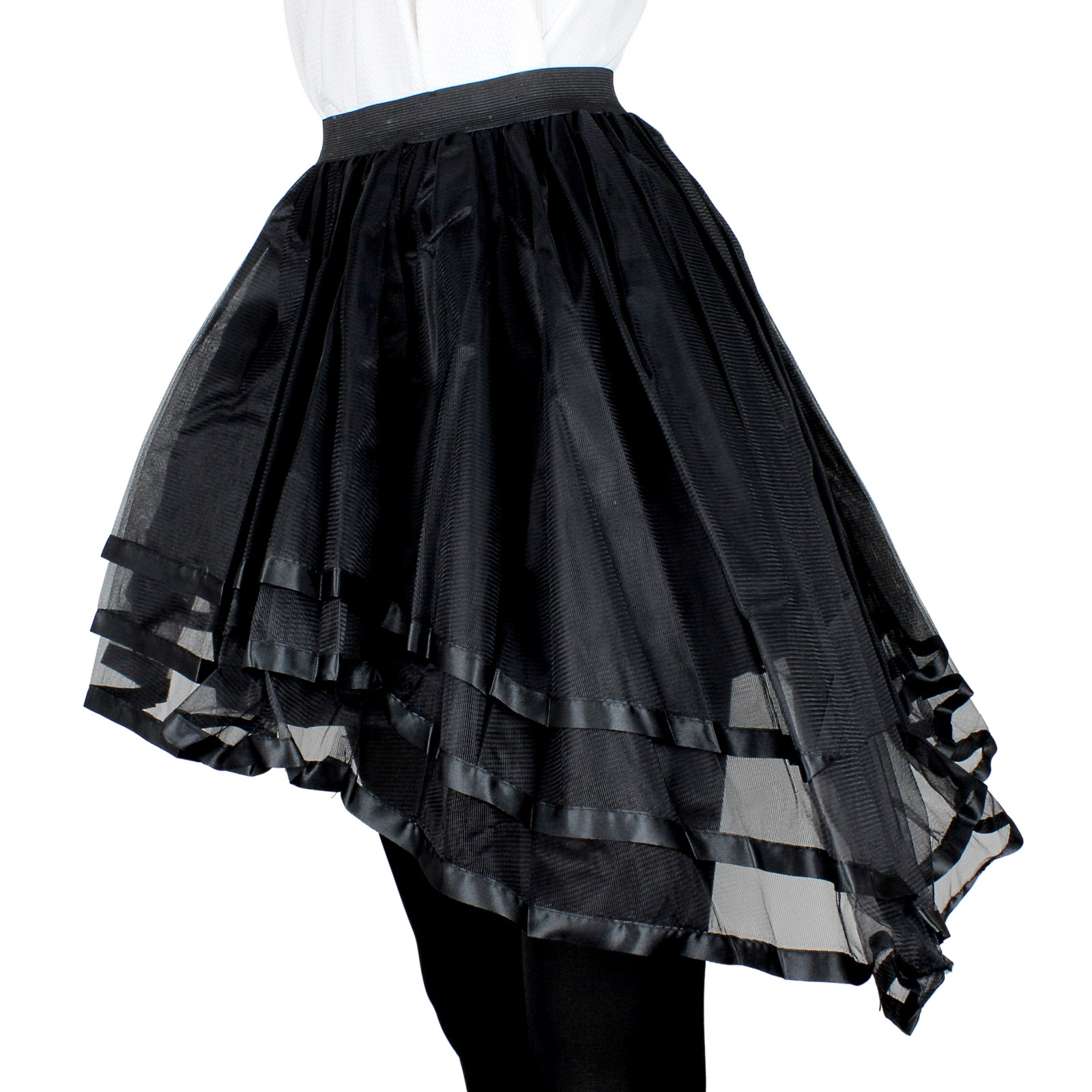 Adult High Low Tutu Black