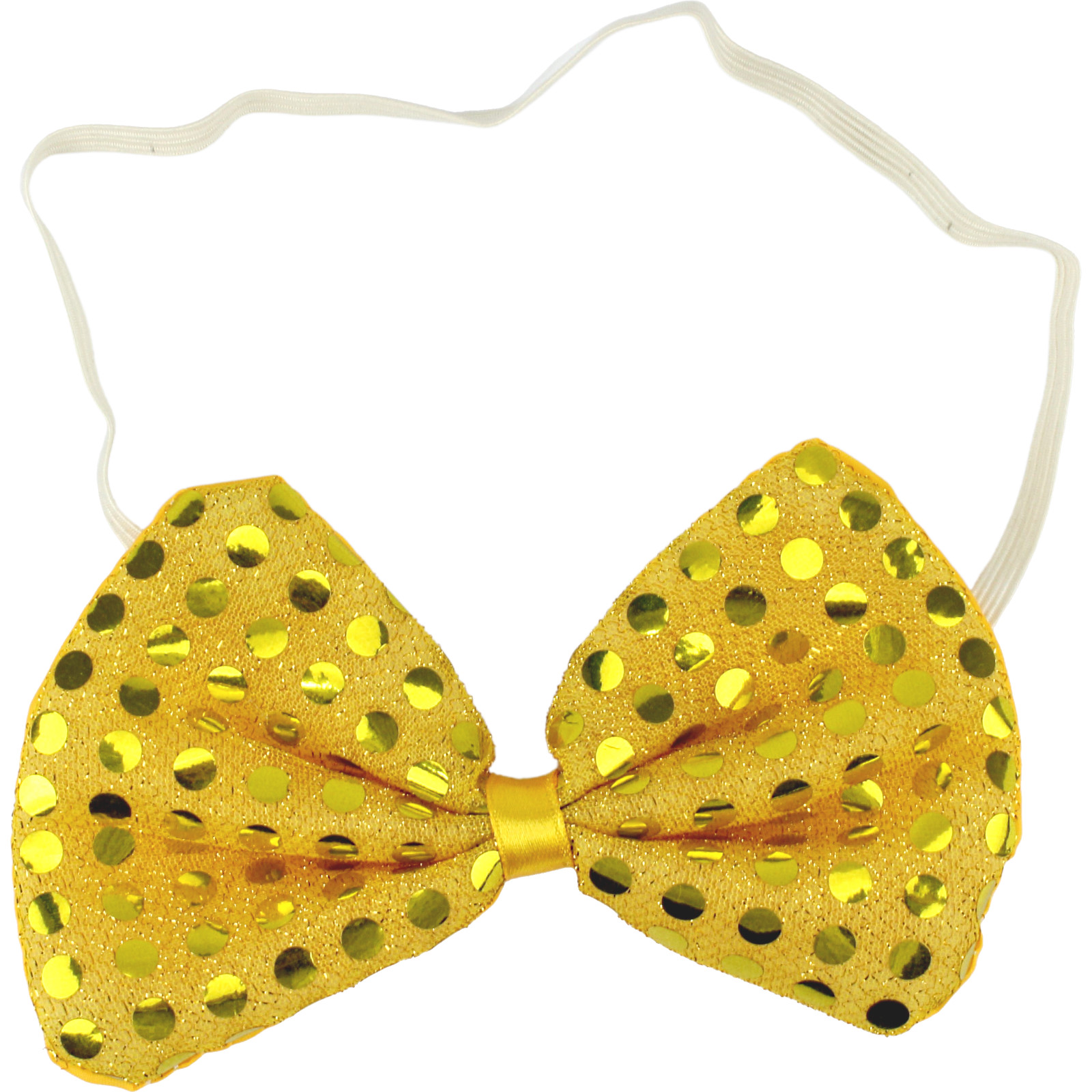 Adult Yellow Sequin Bow Tie