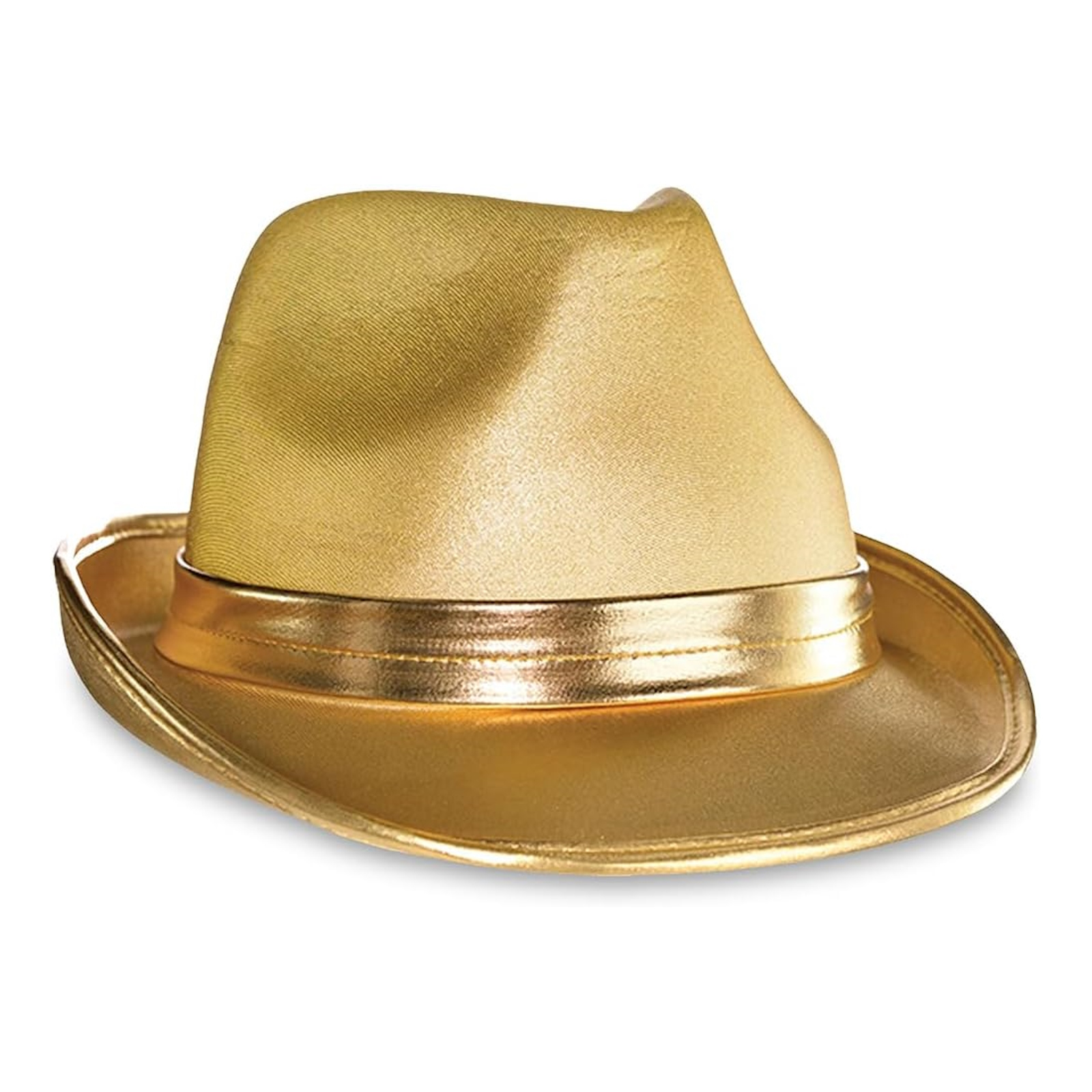 Shiny Gold Adult Fedora Hat