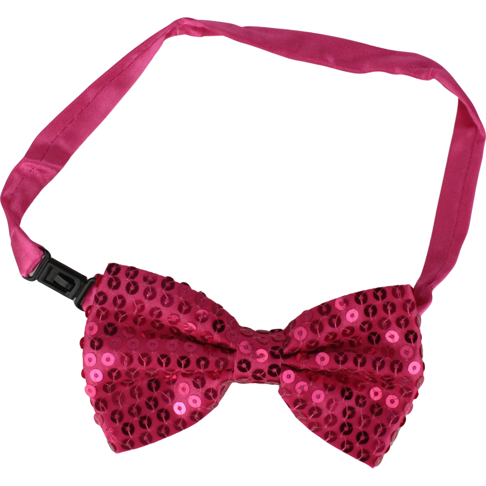 Hot Pink Sequin Bow Tie
