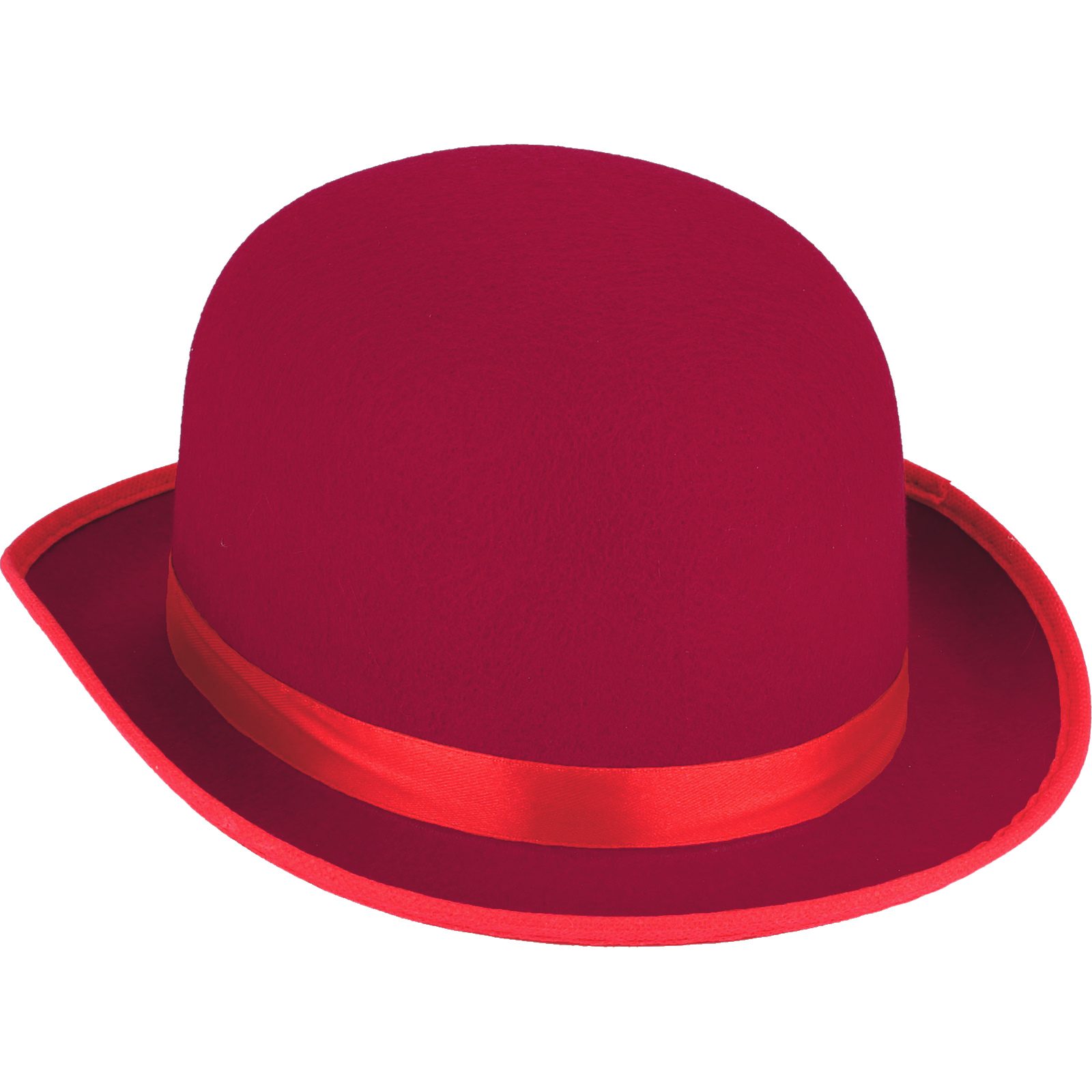 Red Bowler Hat Adult 