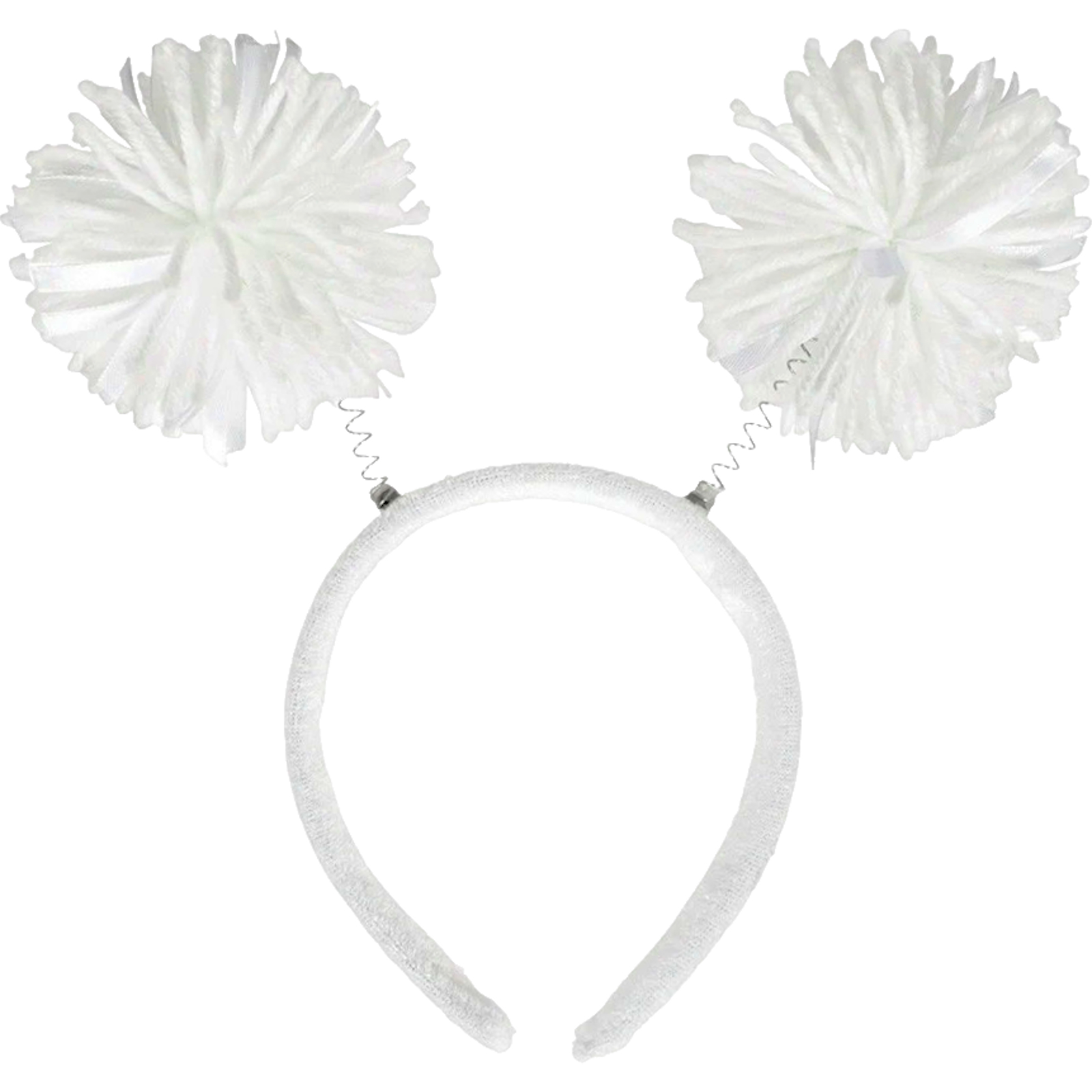 White Pom Pom Headbopper Headband