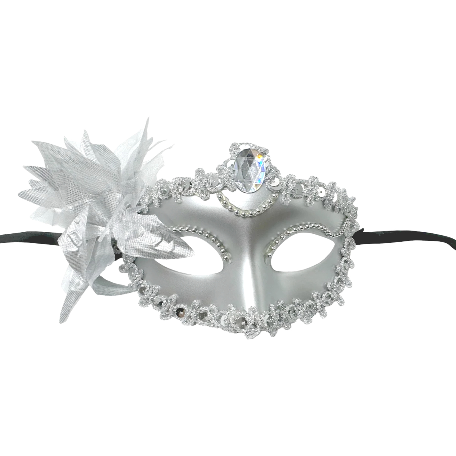 Adult Silver Carnival Masquerade Mask