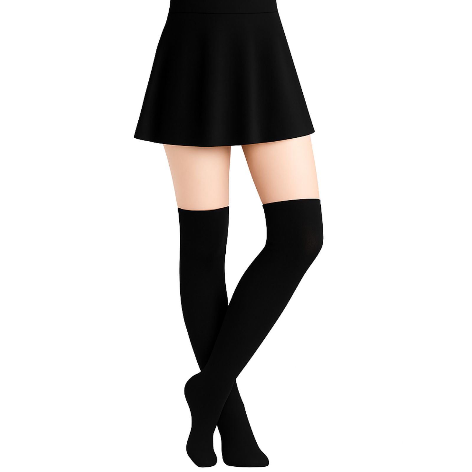 Over The Knee Black Socks (1 Pair)