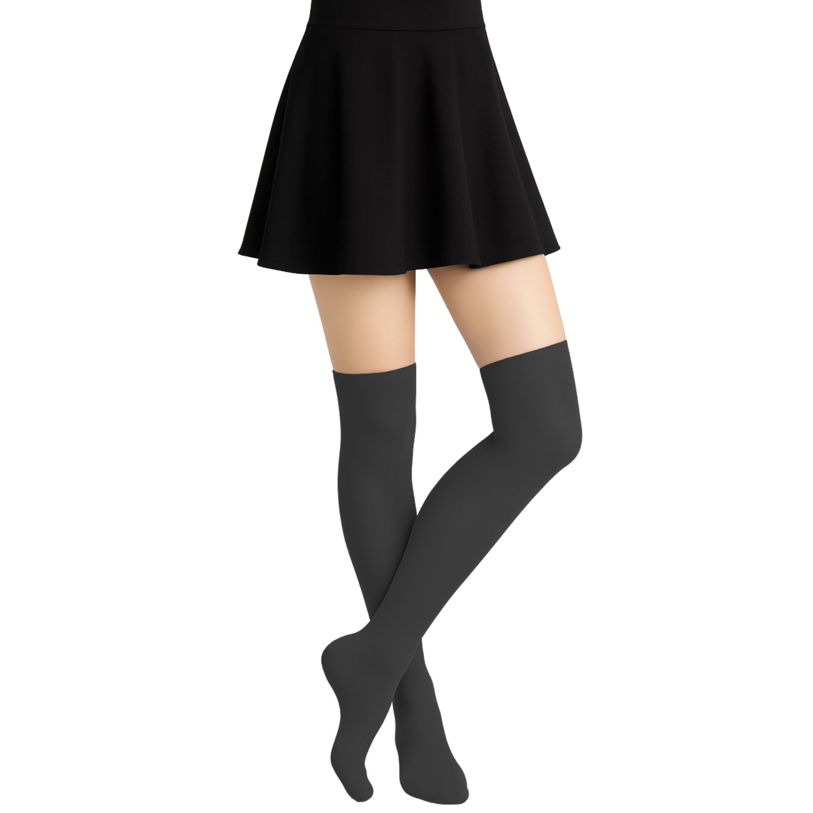 Over The Knee Black Stockings (1 Pair)