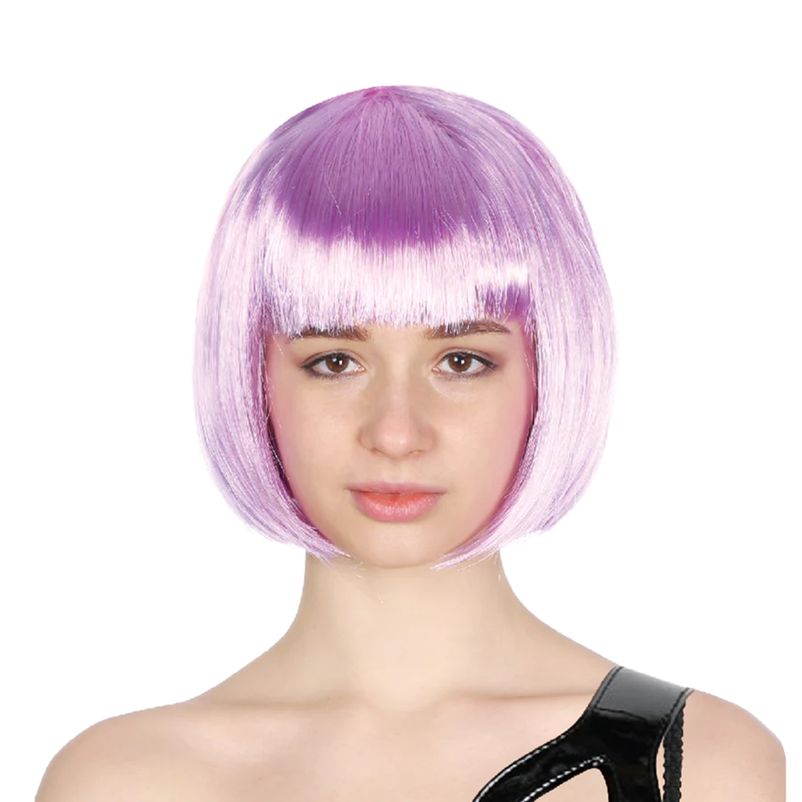 Lilac Bob Wig With Fringe