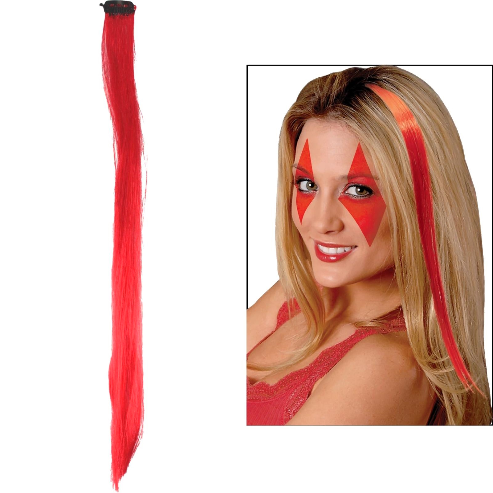 Red Clip In Hair Extension 