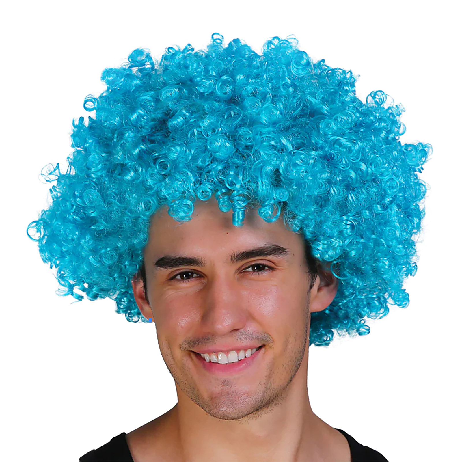 Adult Blue Curly Wig