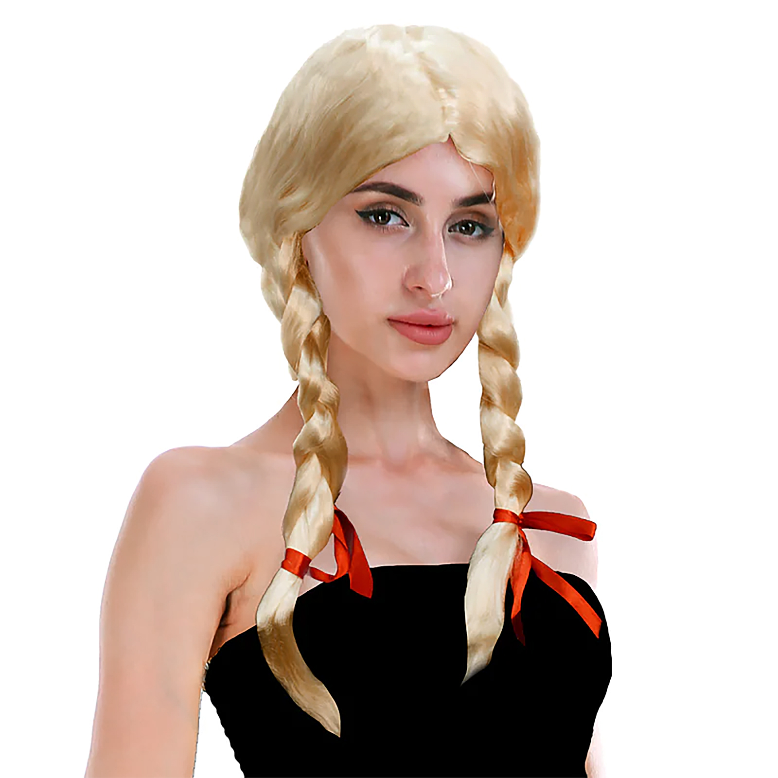 Honey Blonde Long Plaited Wig