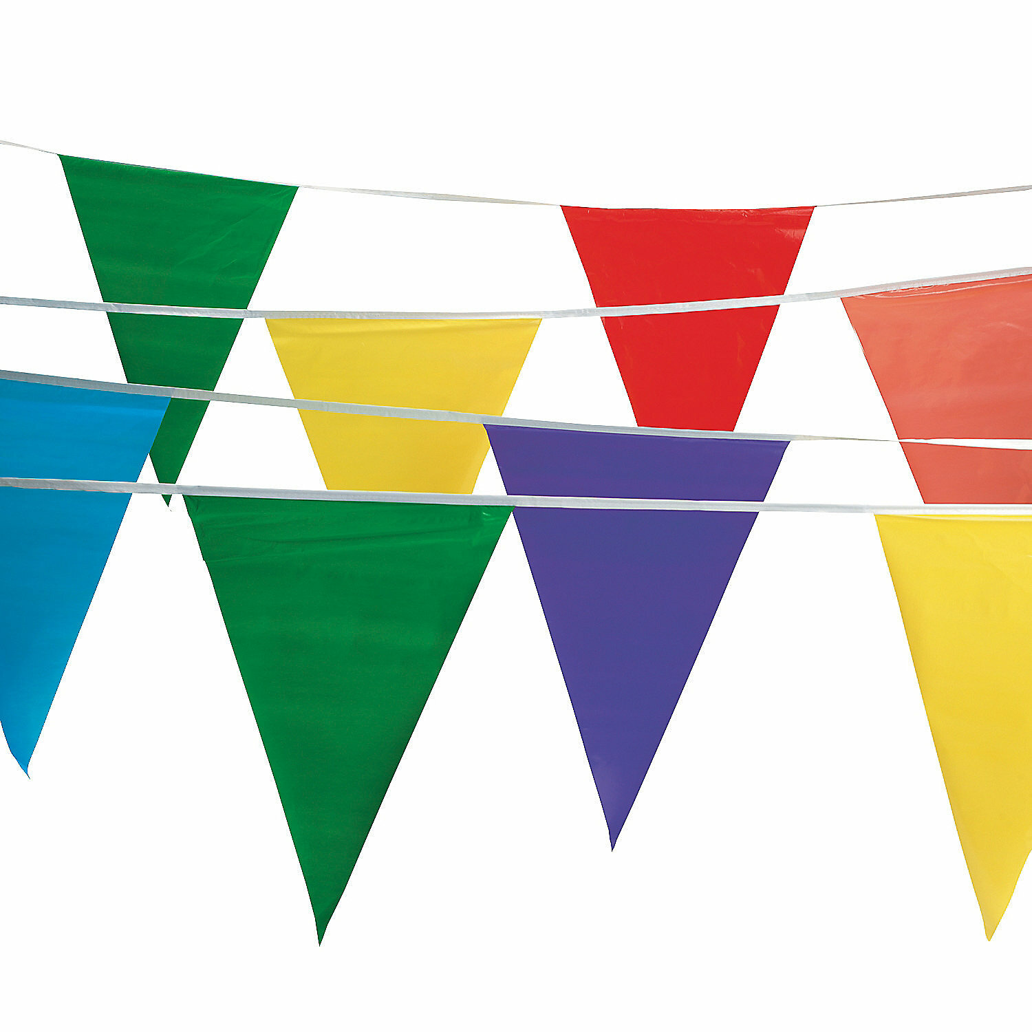 Multi-Coloured Plastic Flag Banner 30m
