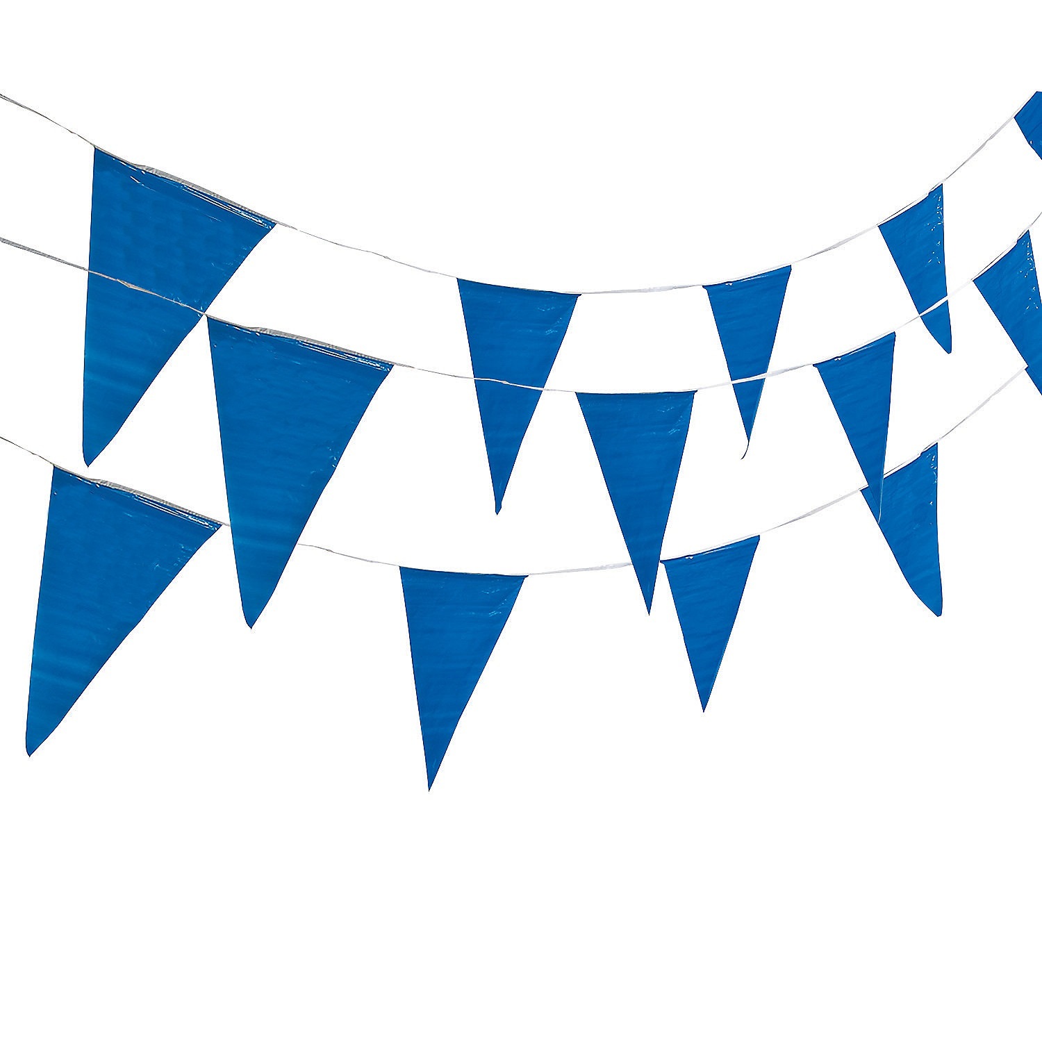 Blue Large Plastic Pennant Banner 30m