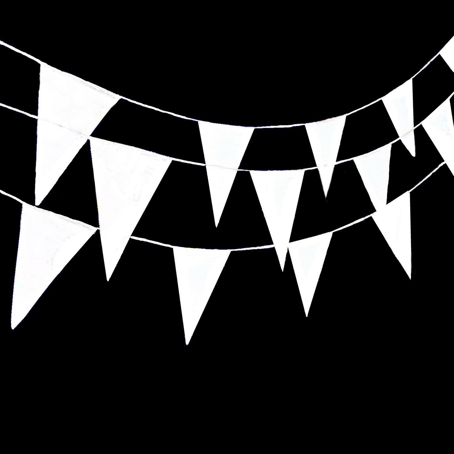 White Large Plastic Flag Banner 30m