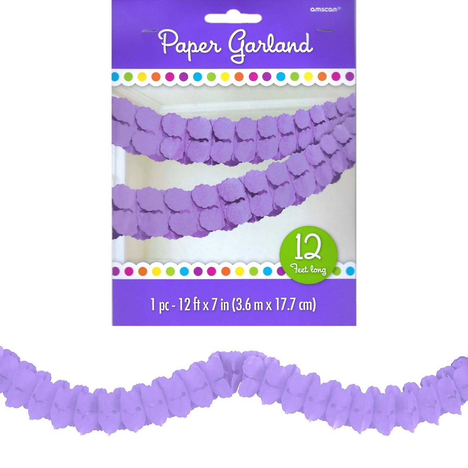 Purple Paper Garland