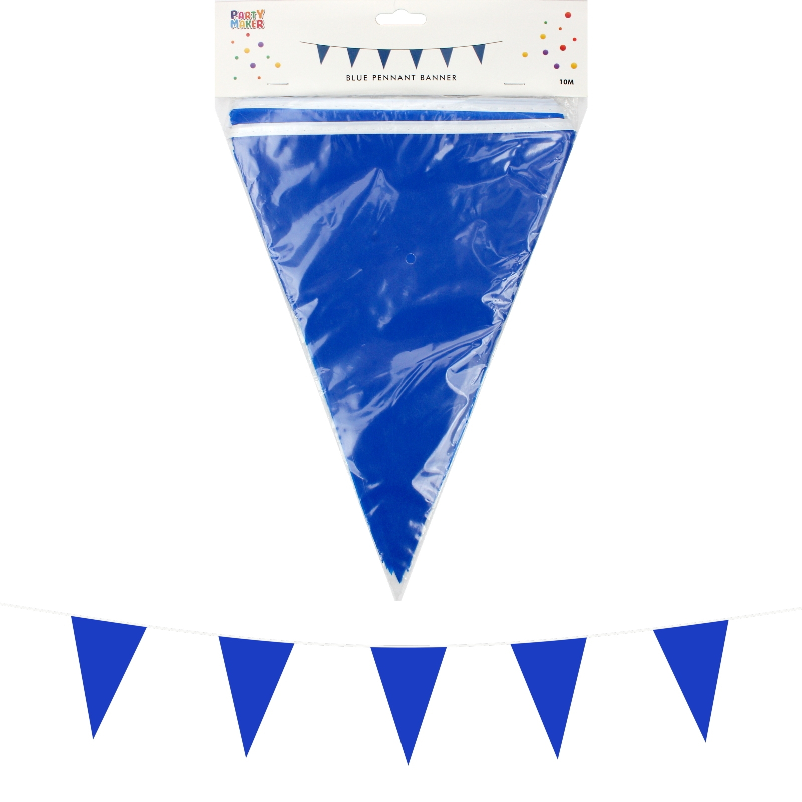 Blue Plastic Flag Banner (10m)