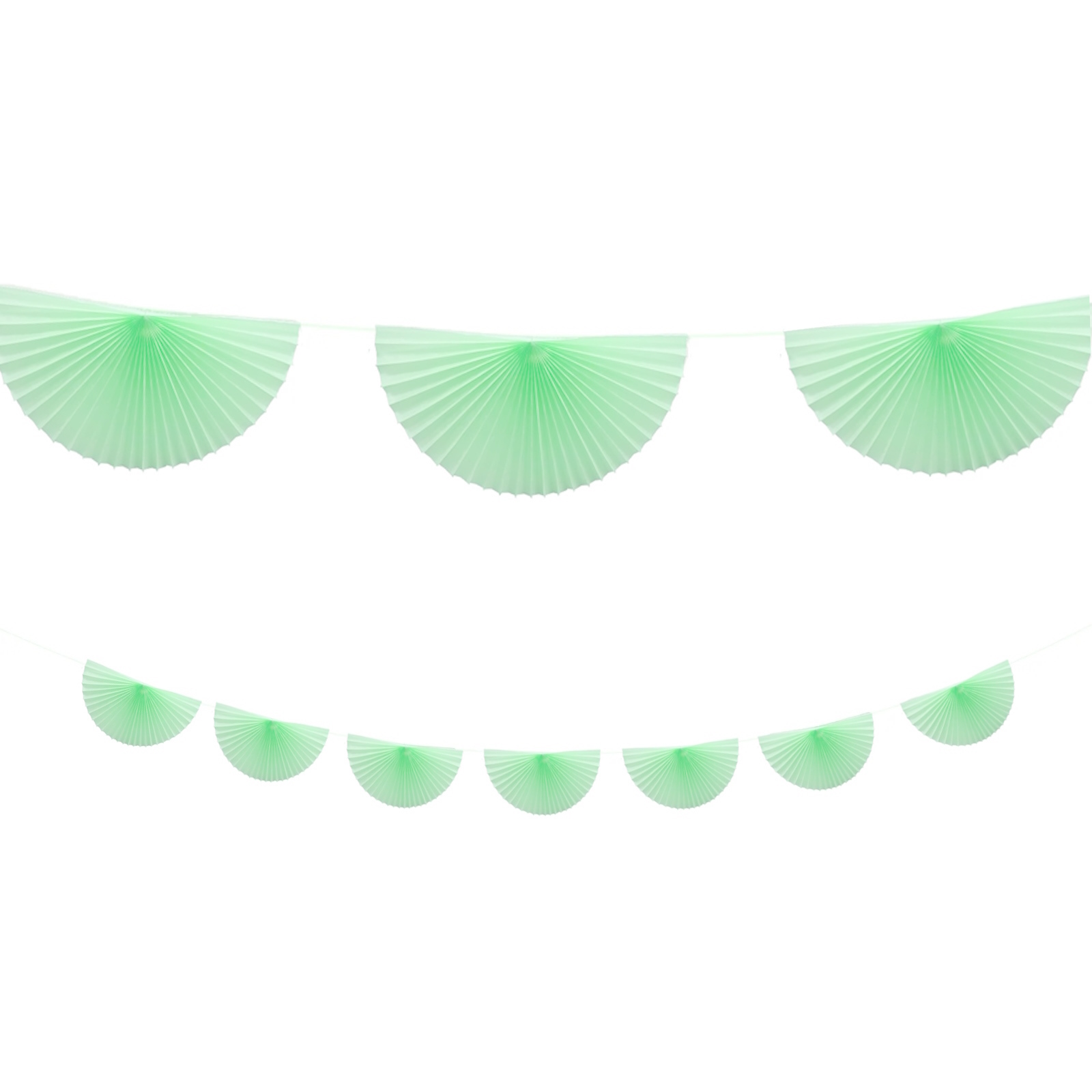 Mint Green Paper Fan Garland Banner