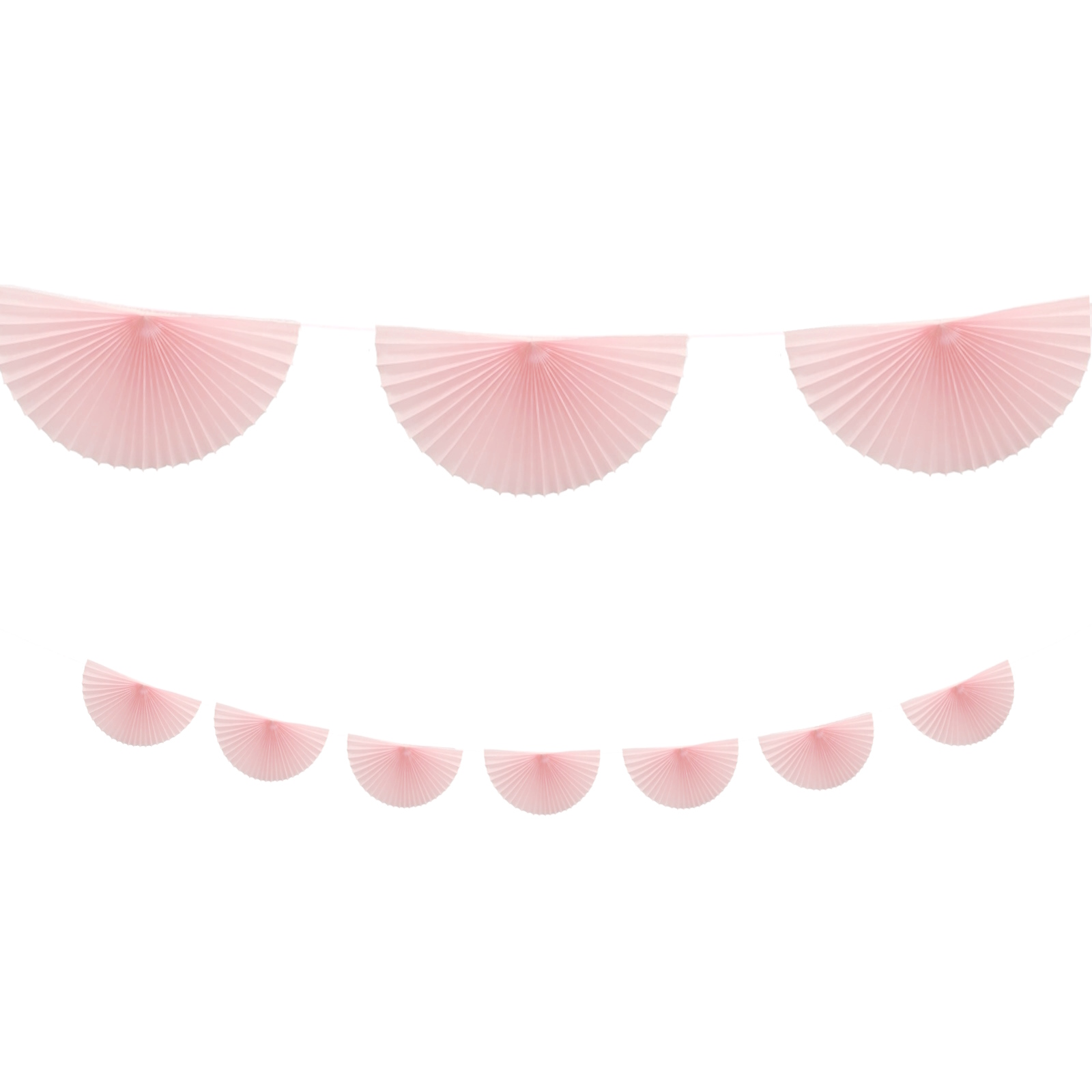 Light Pink Paper Fan Garland Banner