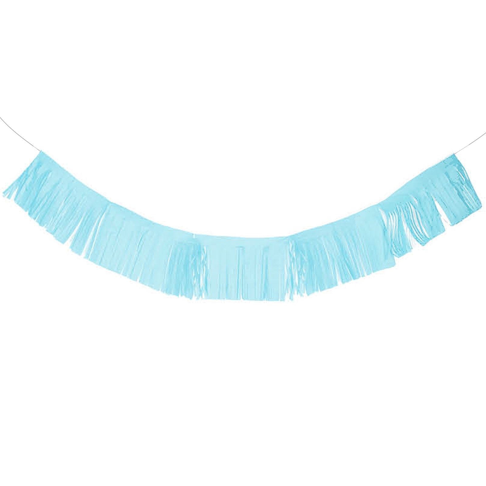 Light Blue Paper Fringe Banner