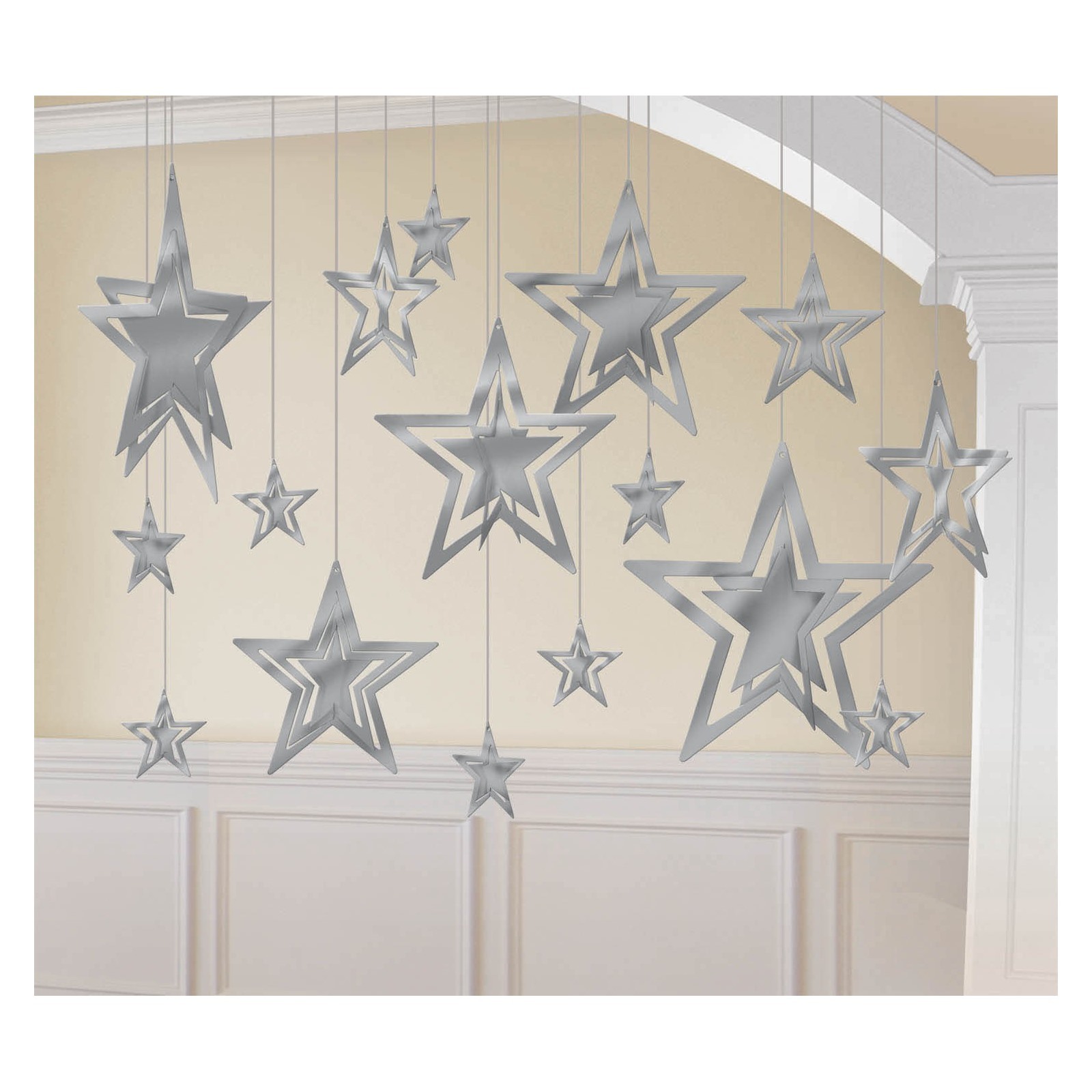 Star Decorating Kit Silver (Pack of 16)