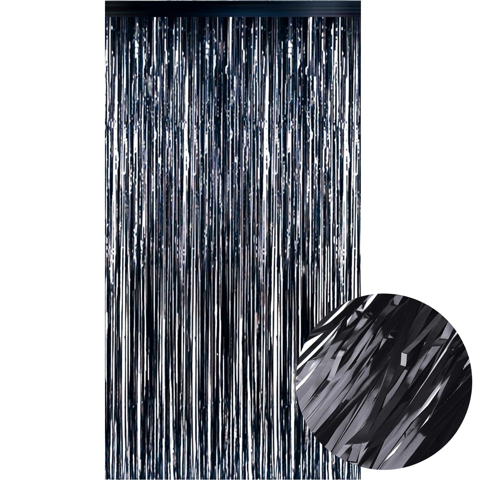 Black Plastic Door Curtain 100cm x 200cm