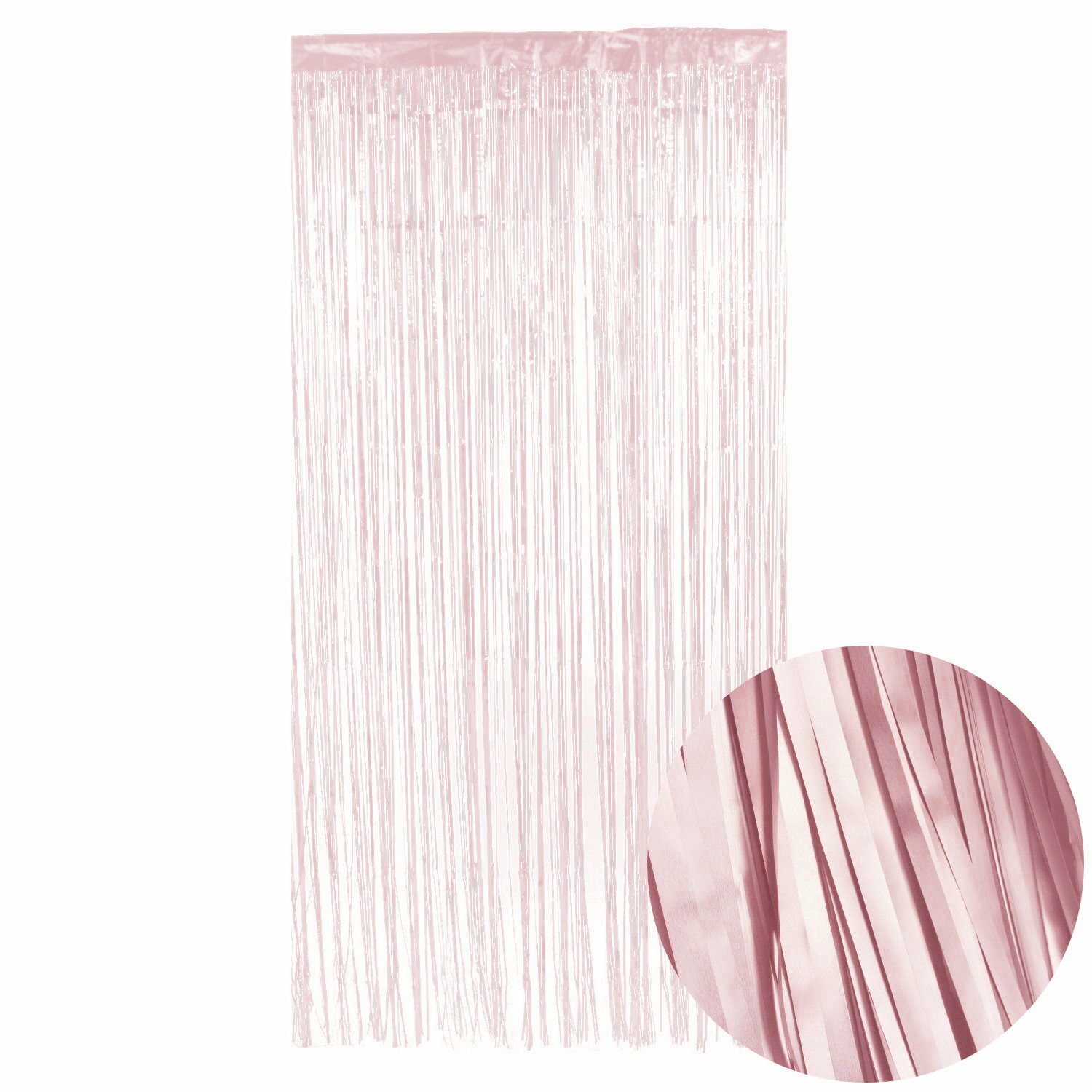 Matte Rose Gold Satin Curtain 100cm x 200cm