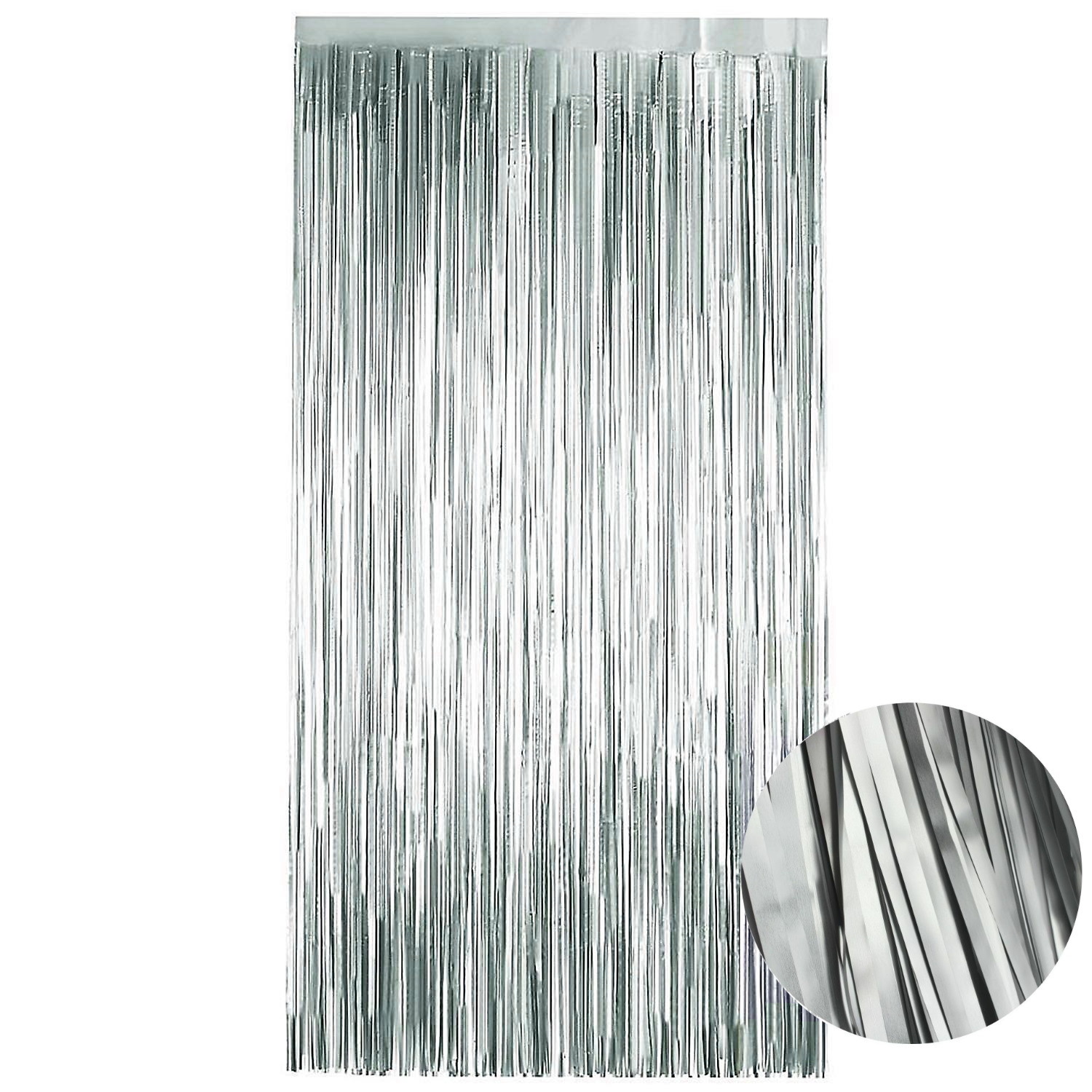 Matte Silver Satin Curtain 100cm x 200cm