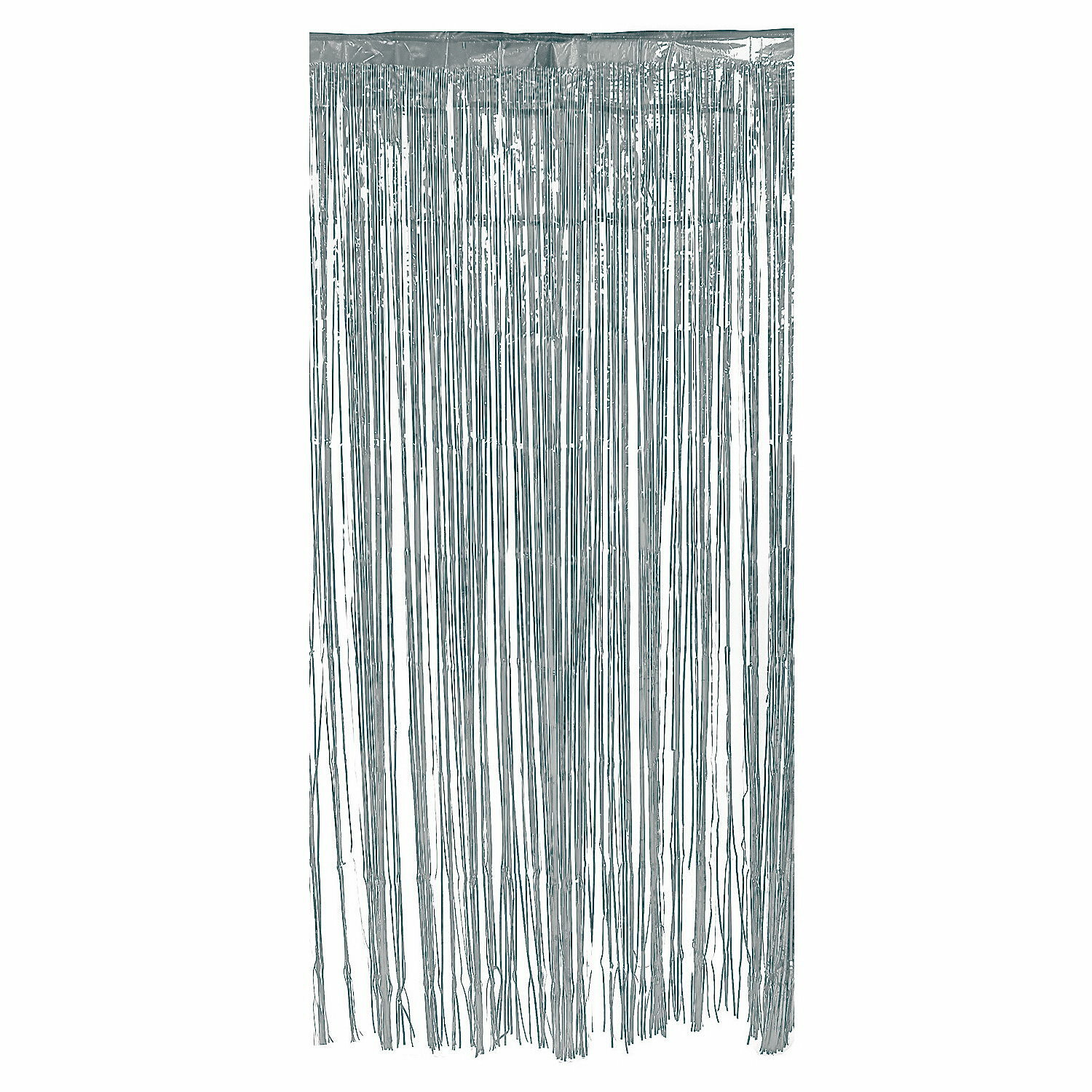 Metallic Silver Foil Door Backdrop Curtain 100cm x 200cm