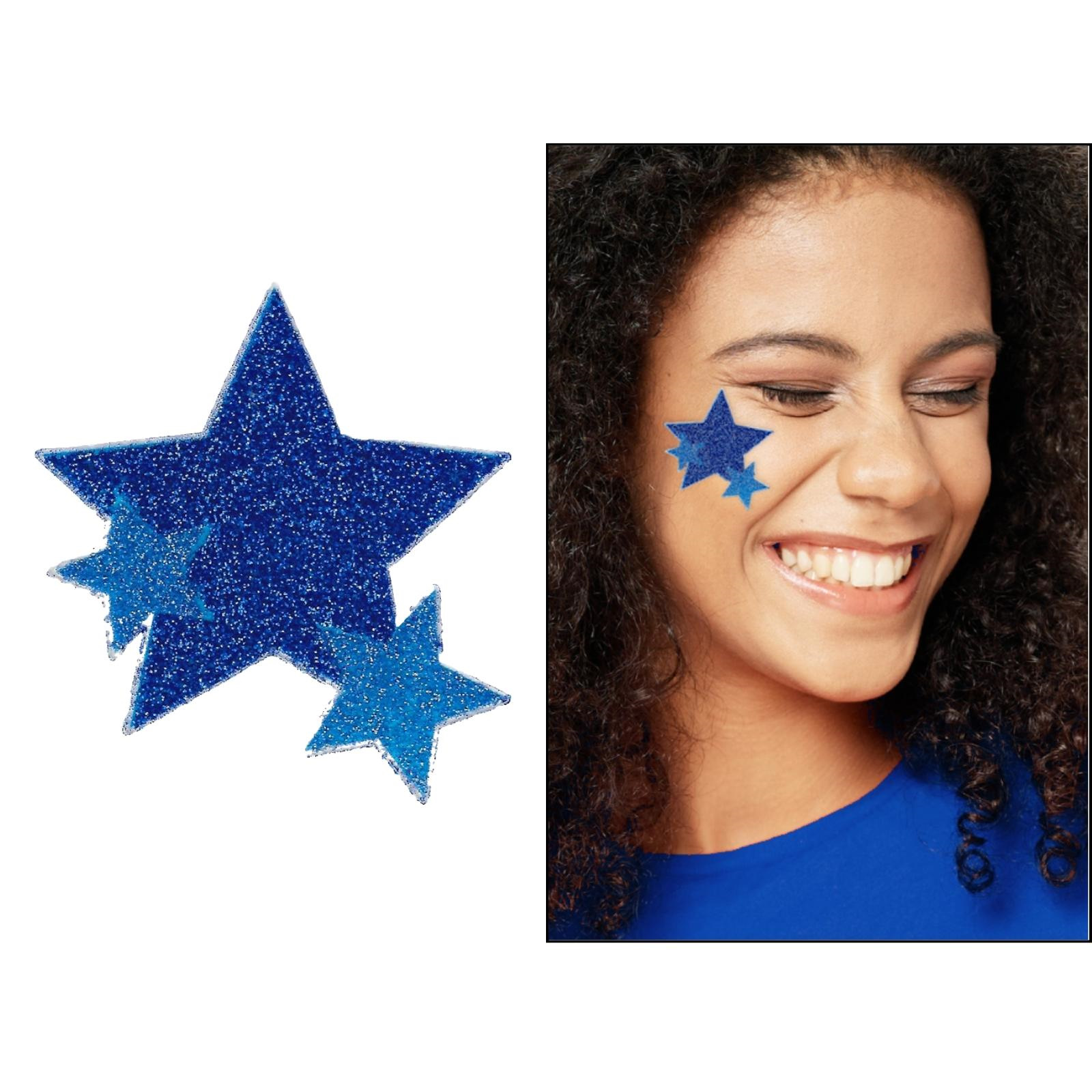 Blue Glitter Star Body Jewellery