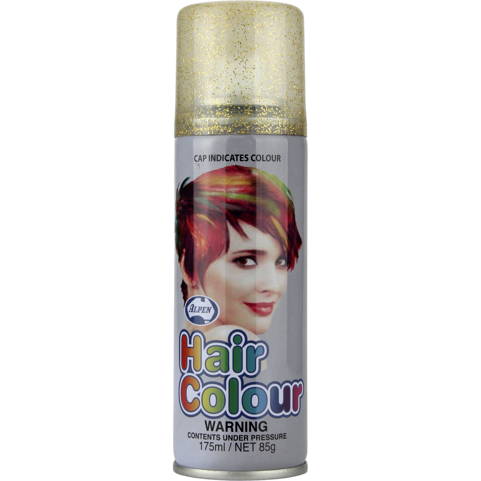 Gold Glitter Coloured Hair Spray