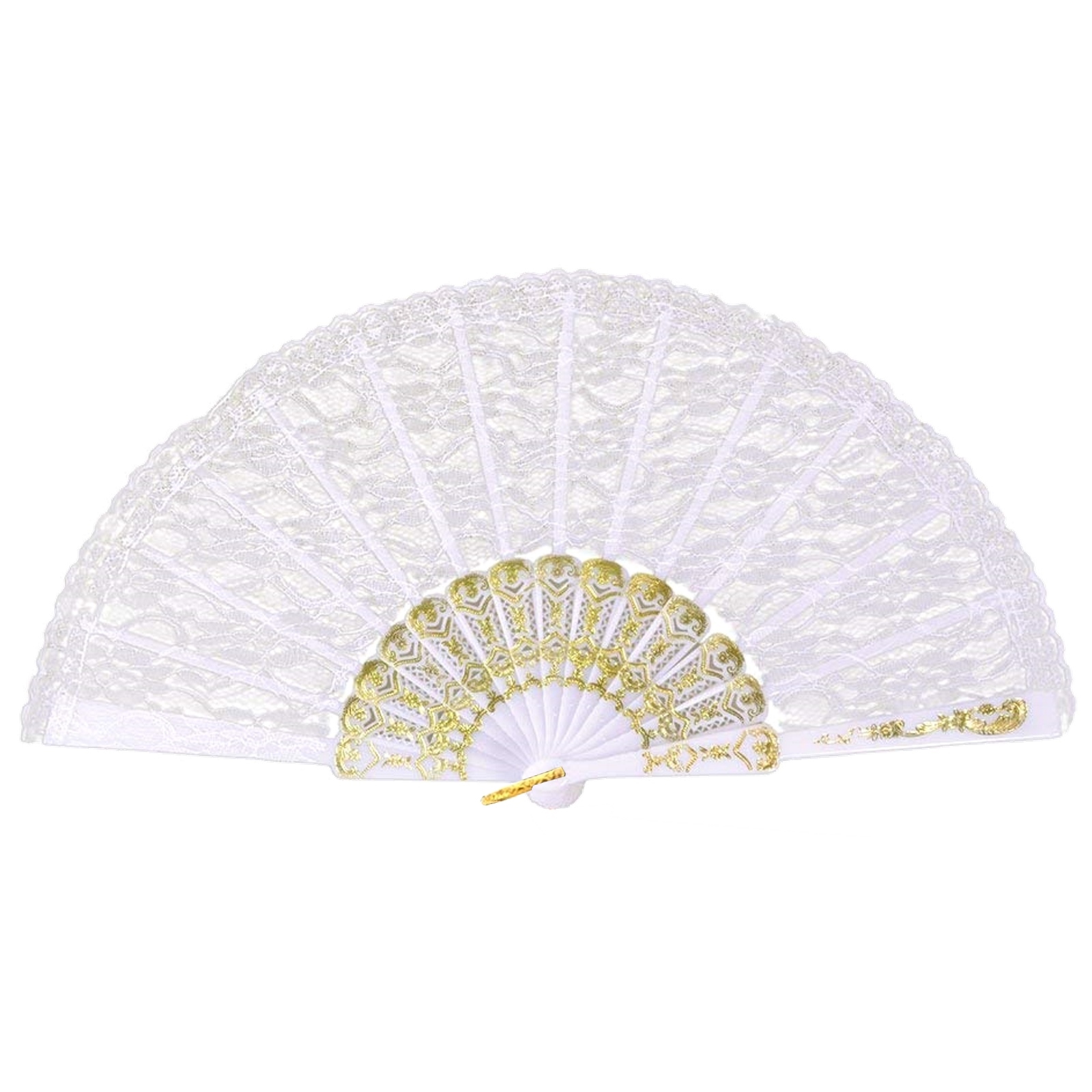 White Lace Hand Held Fan