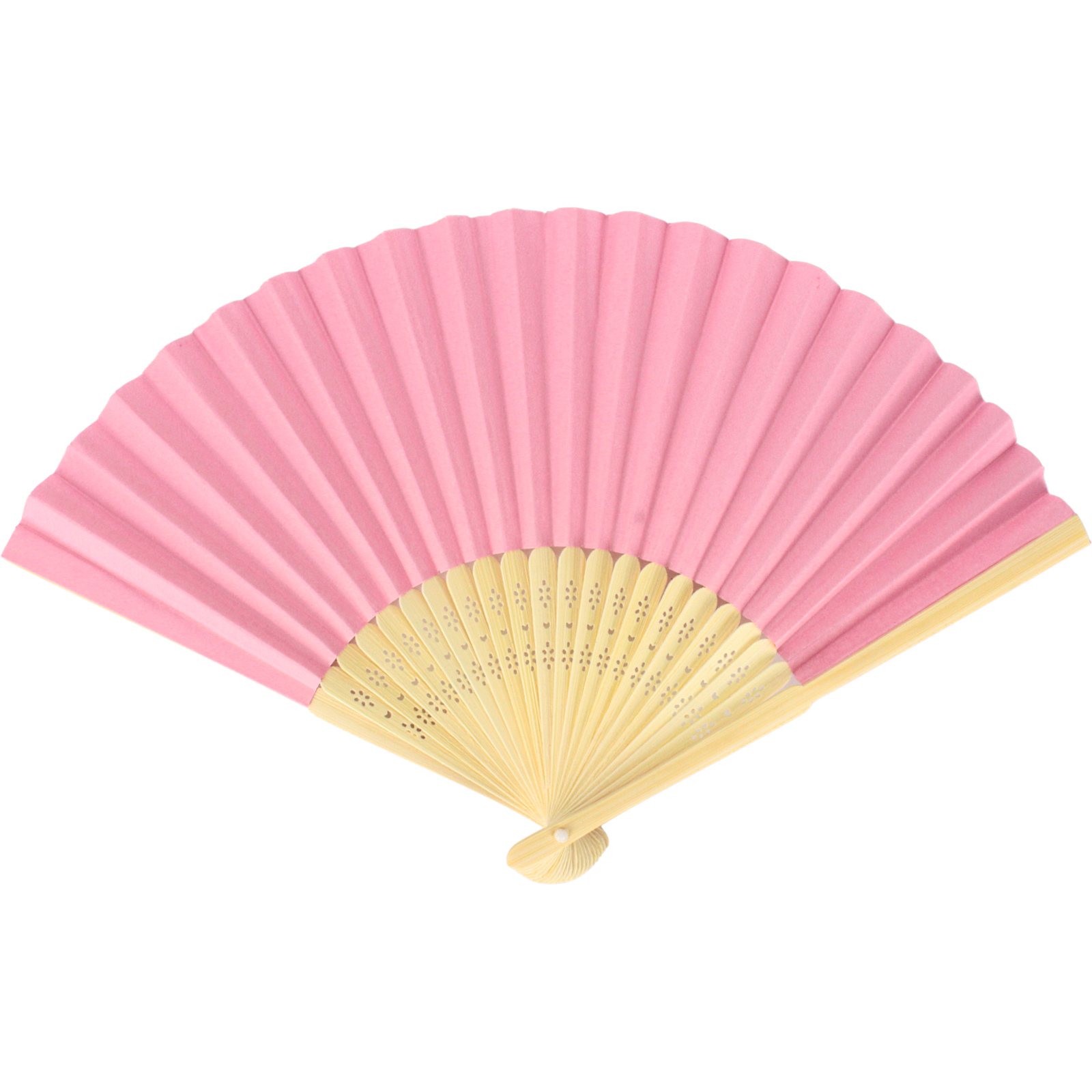 Light Pink Paper Hand Held Fan