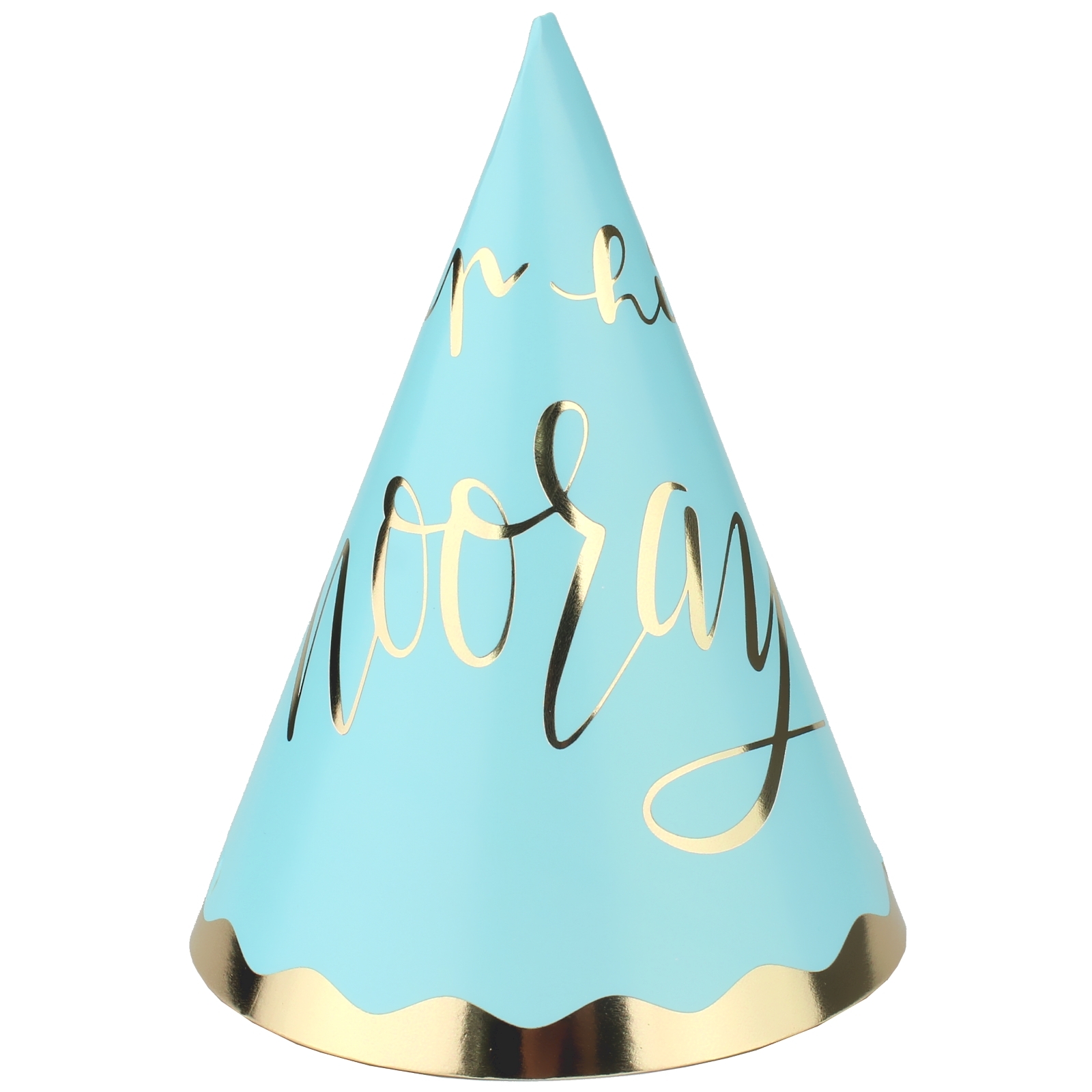 Pastel Blue and Gold Luxe Party Hats (Pack of 4)