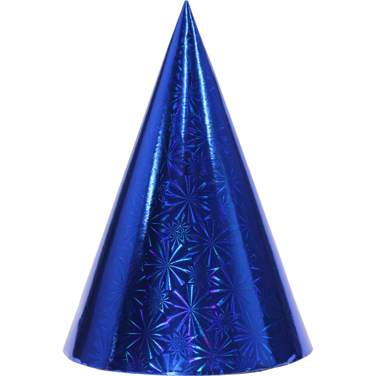 Blue Holographic Foil Party Hats (Pack of 8)
