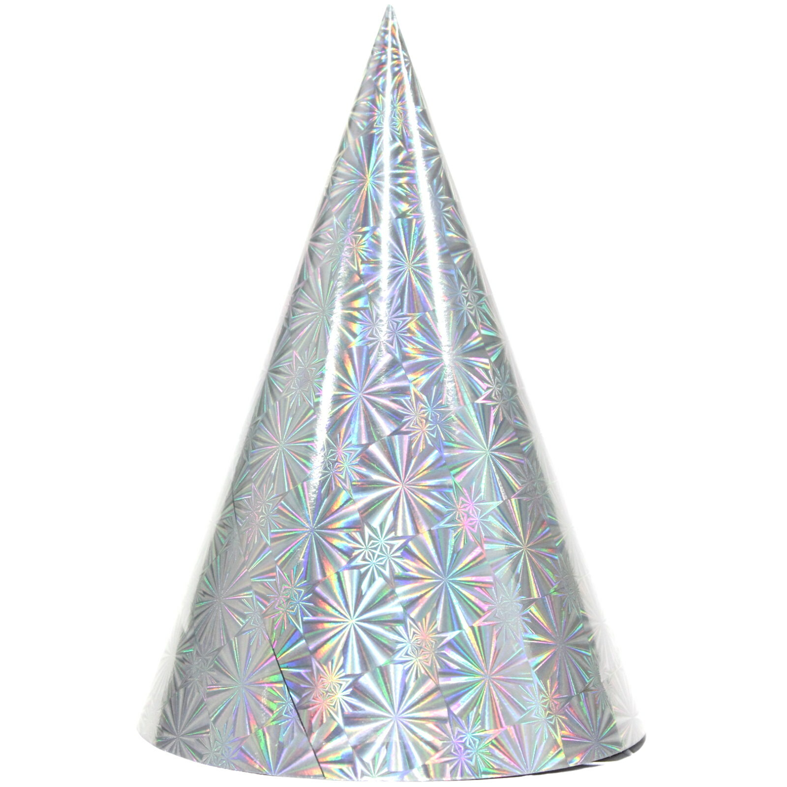 Silver Holographic Foil Party Hats (Pack of 8)