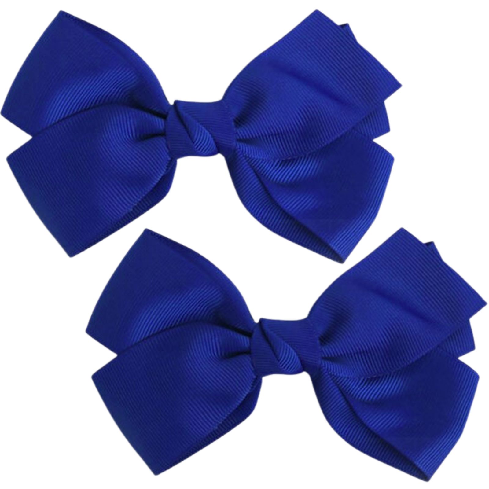 Royal Blue Ribbon Bow Hair Clips (Pack of 2)