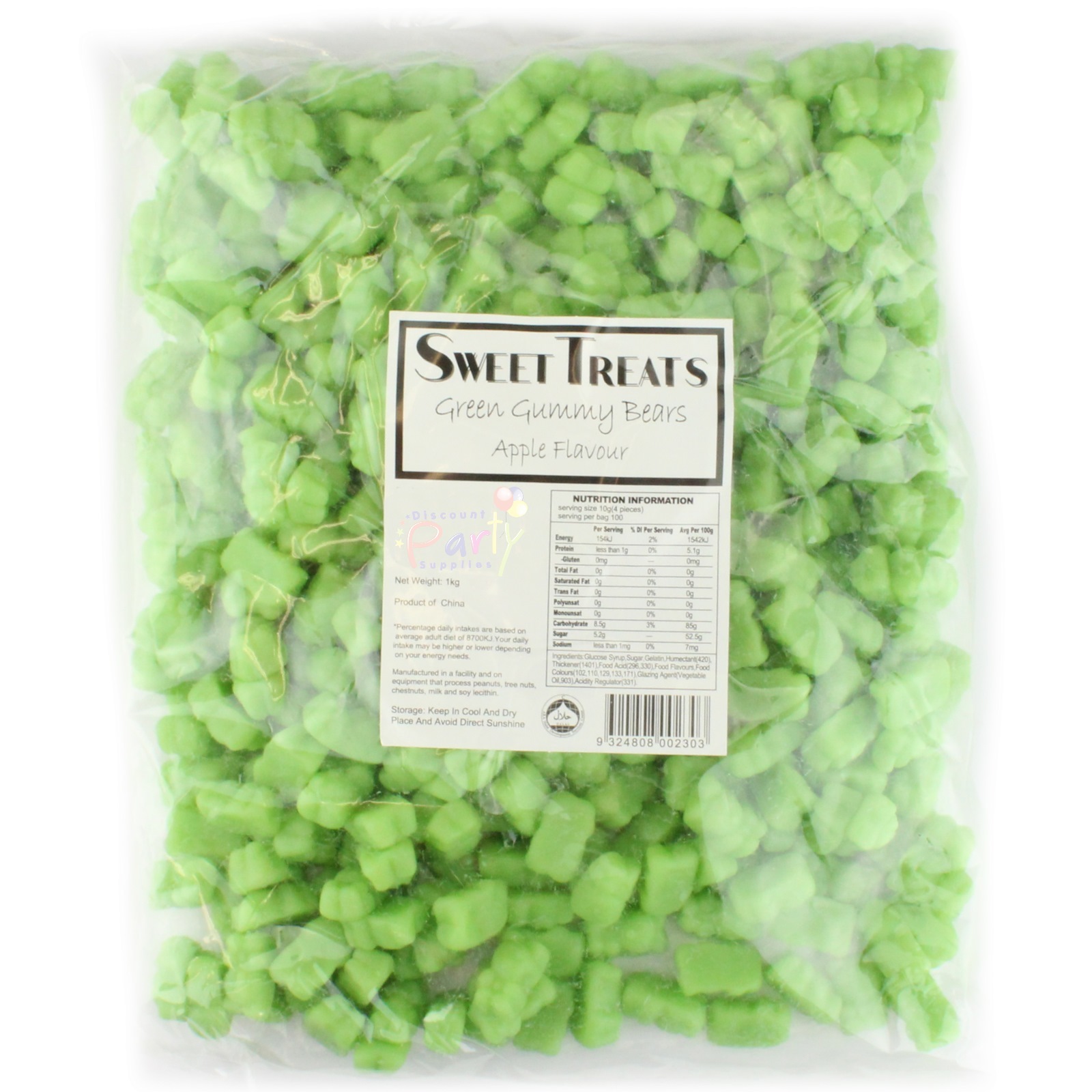 Green Gummy Bears (1kg)