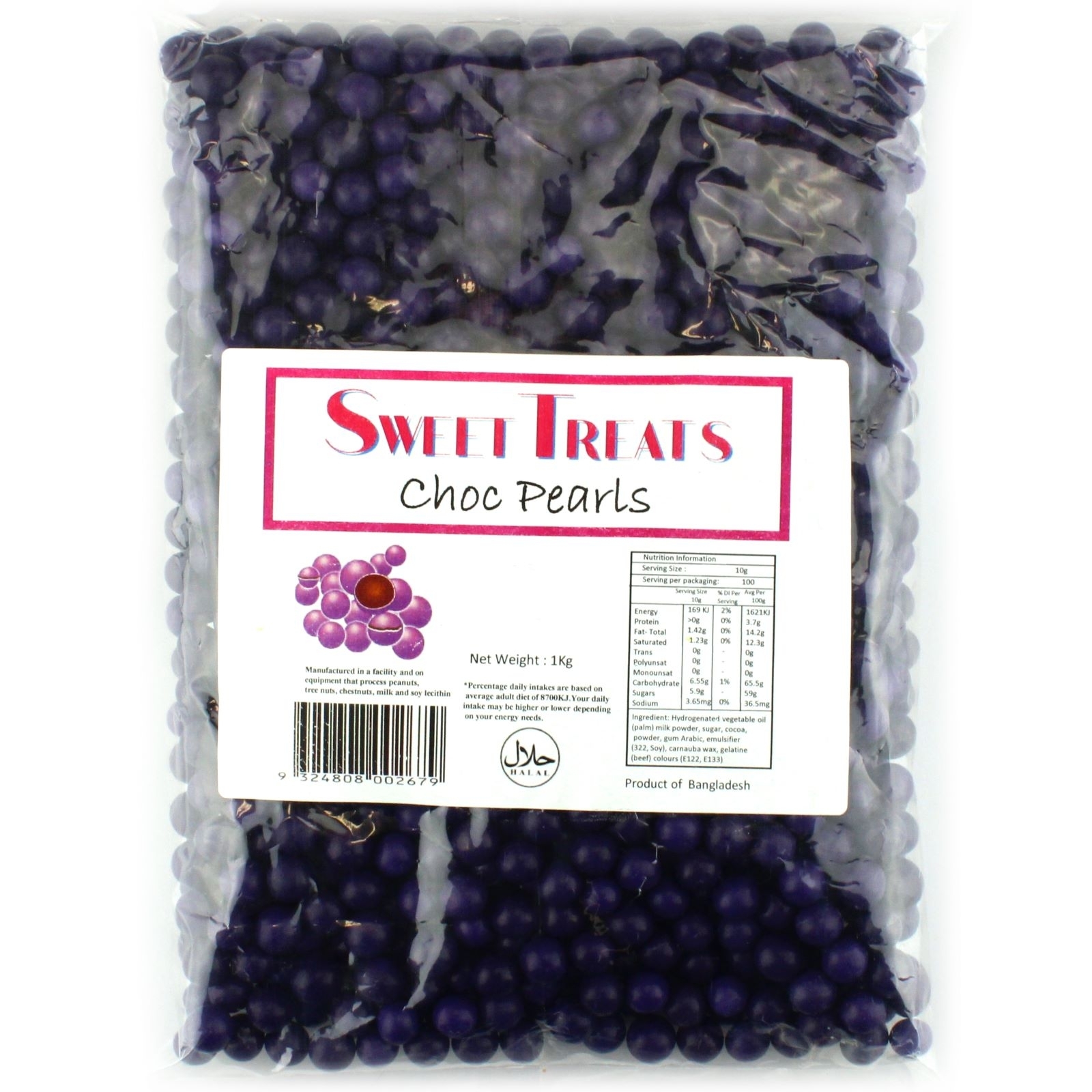 Purple Choc Pearls (1kg)