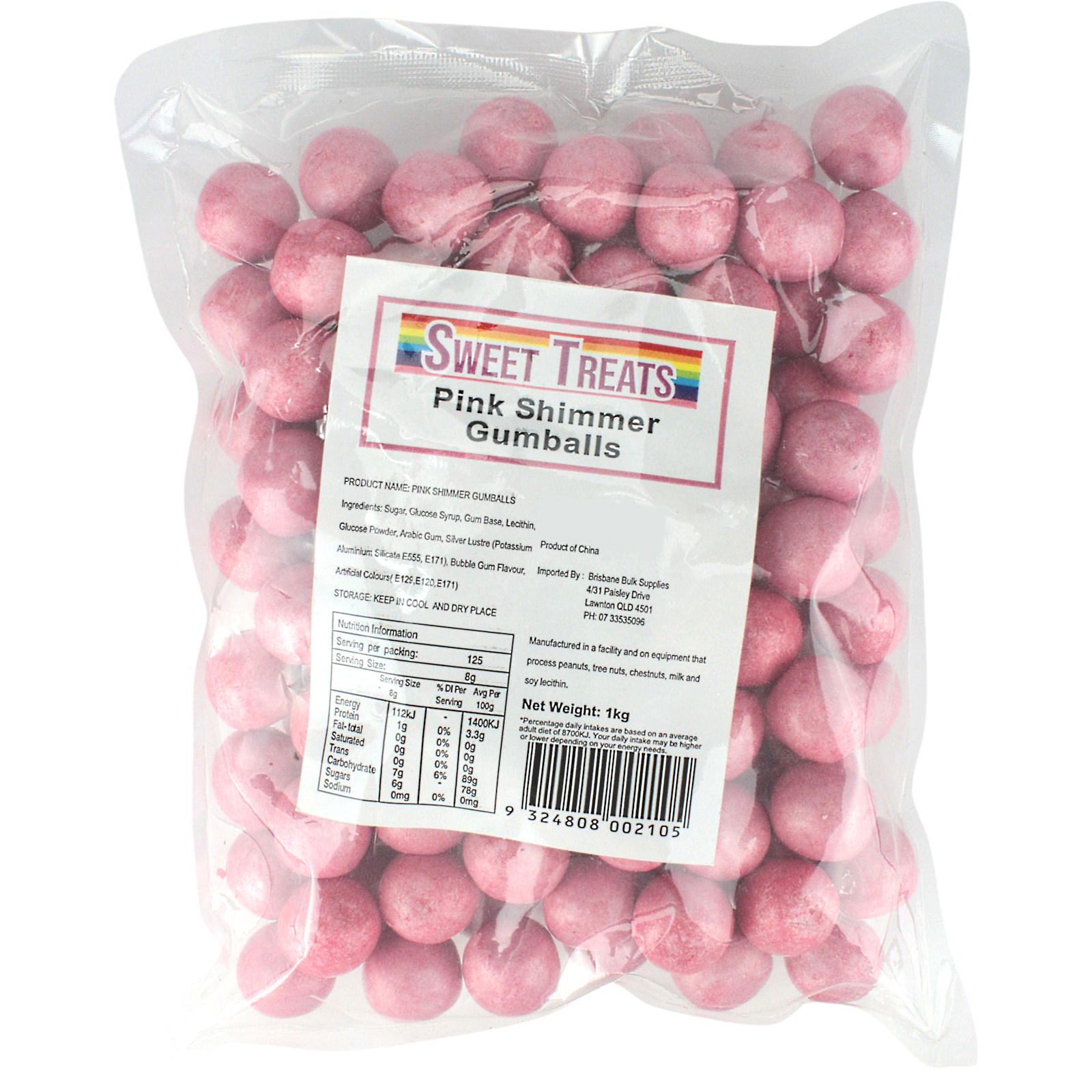 Pink Shimmer Gumballs (1kg)