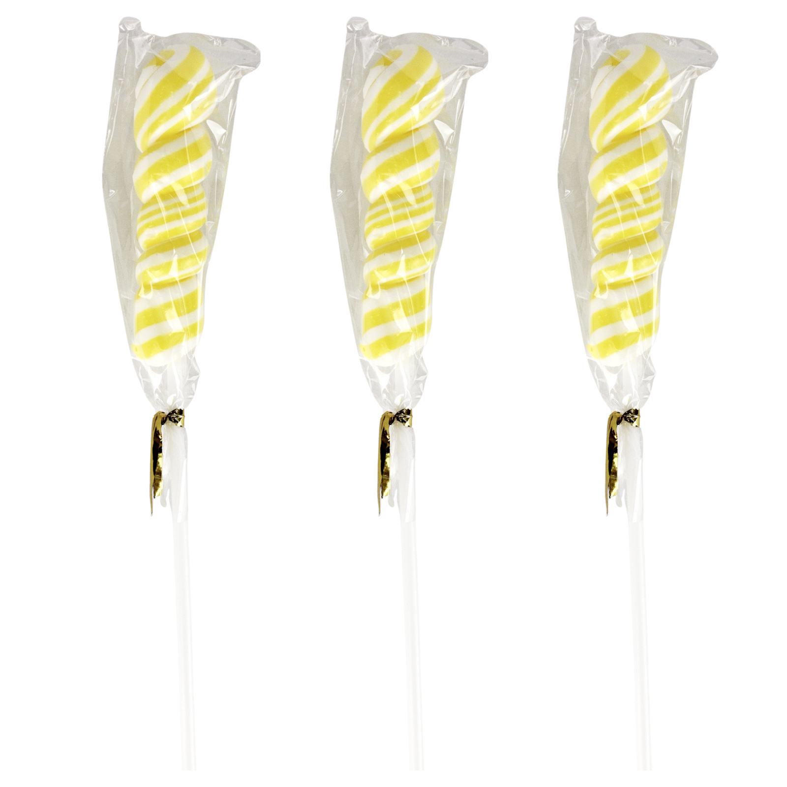 Yellow Twist Pops (Pack of 24) 