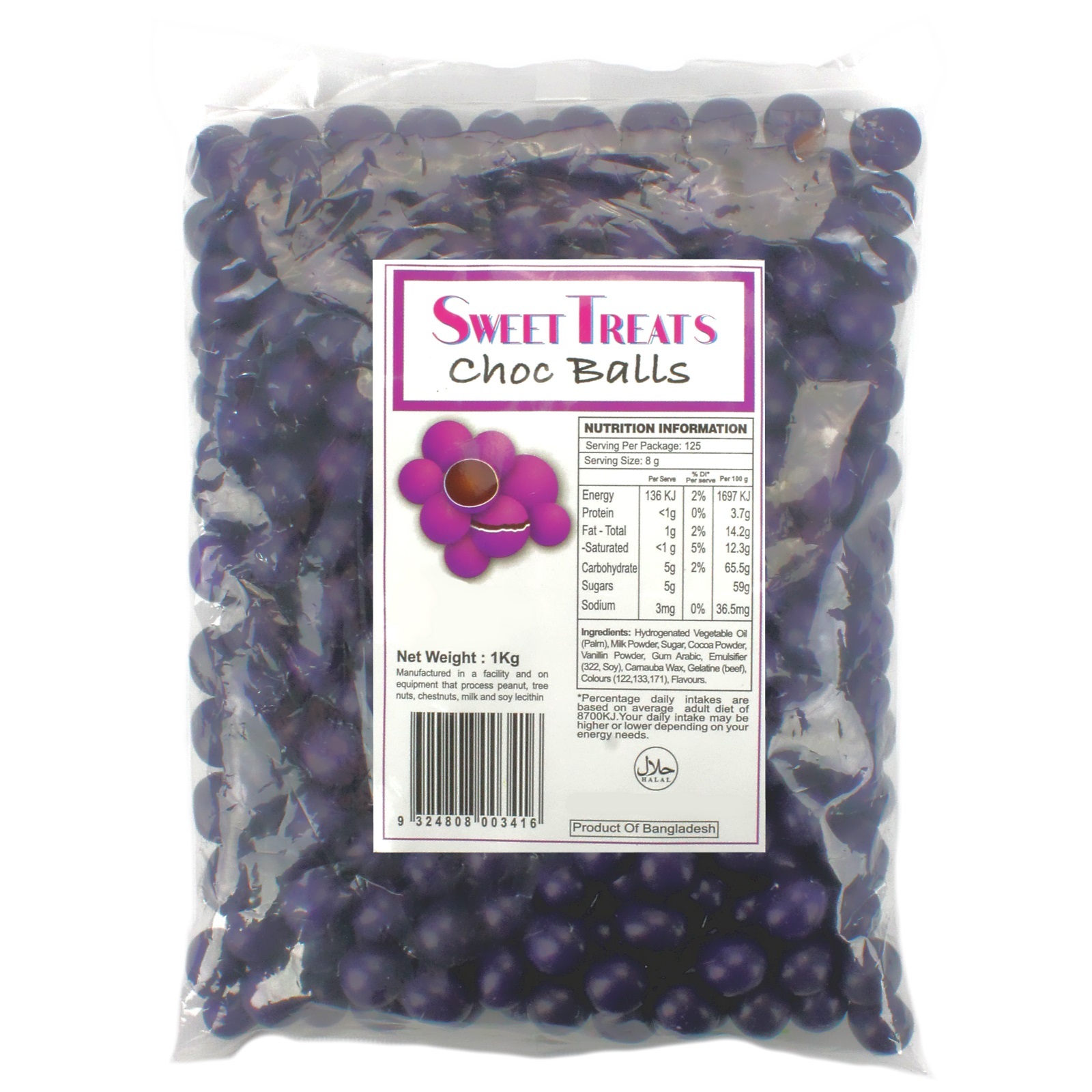 Purple Chocolate Balls (1kg)