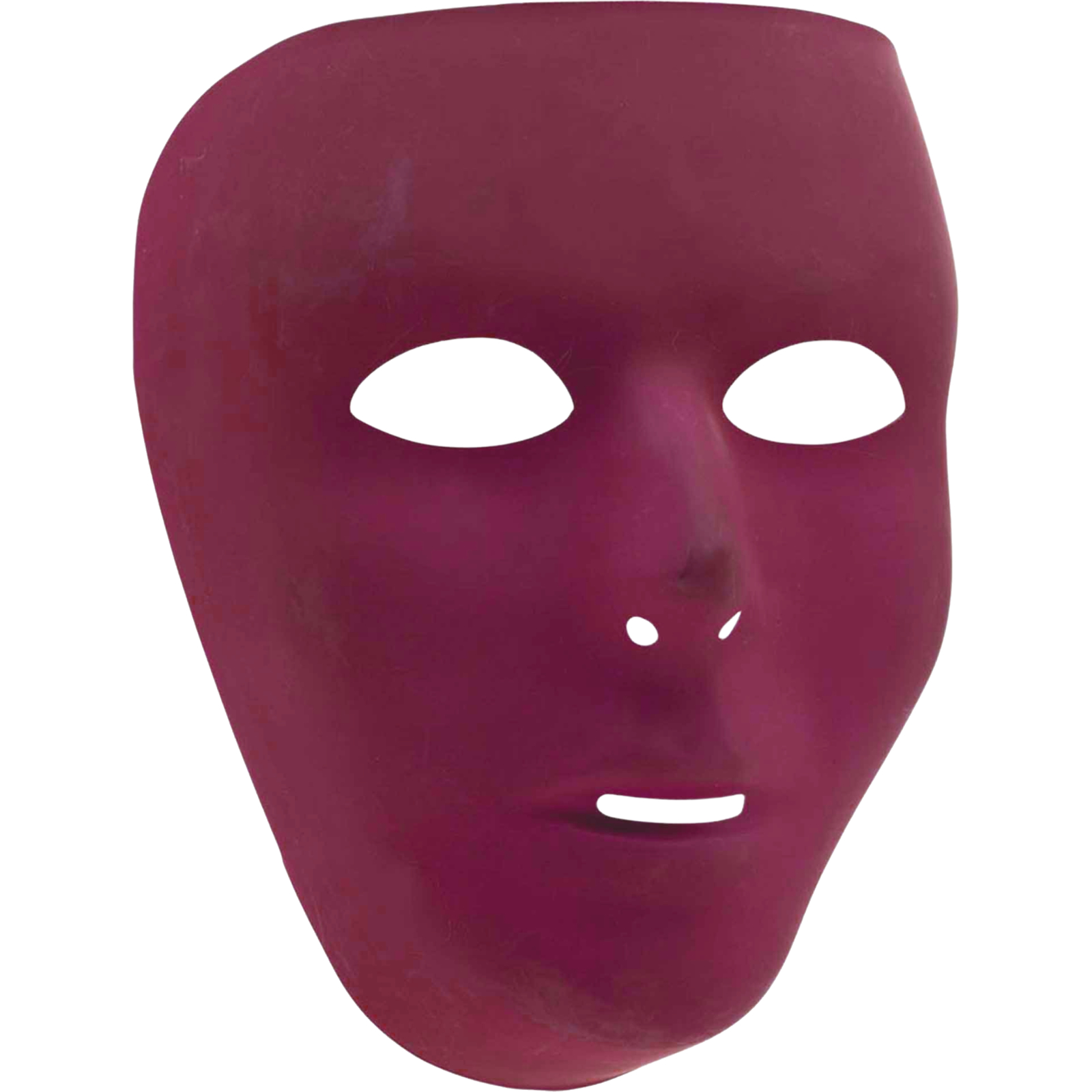 Burgundy Plastic Full Face Mask 