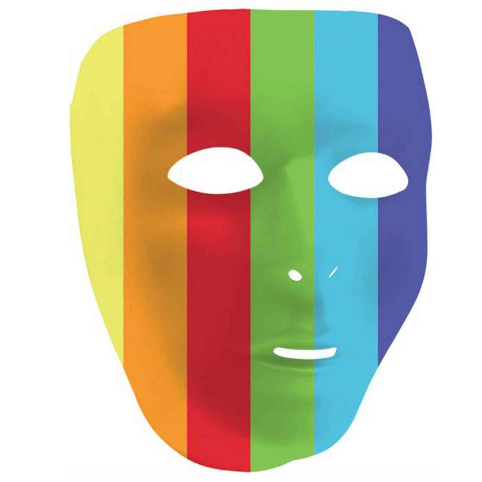 Rainbow Plastic Full Face Mask