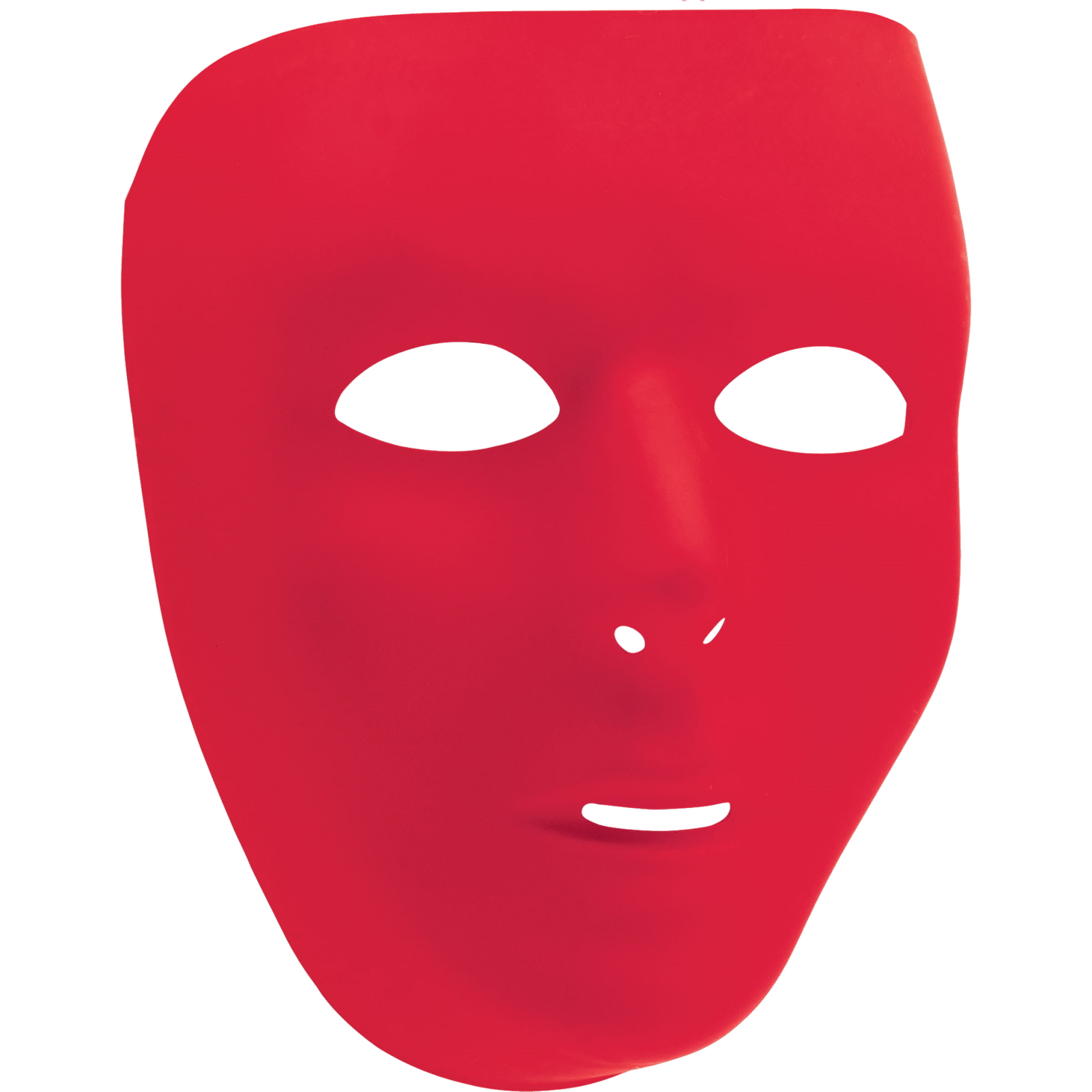 Red Plastic Full Face Mask
