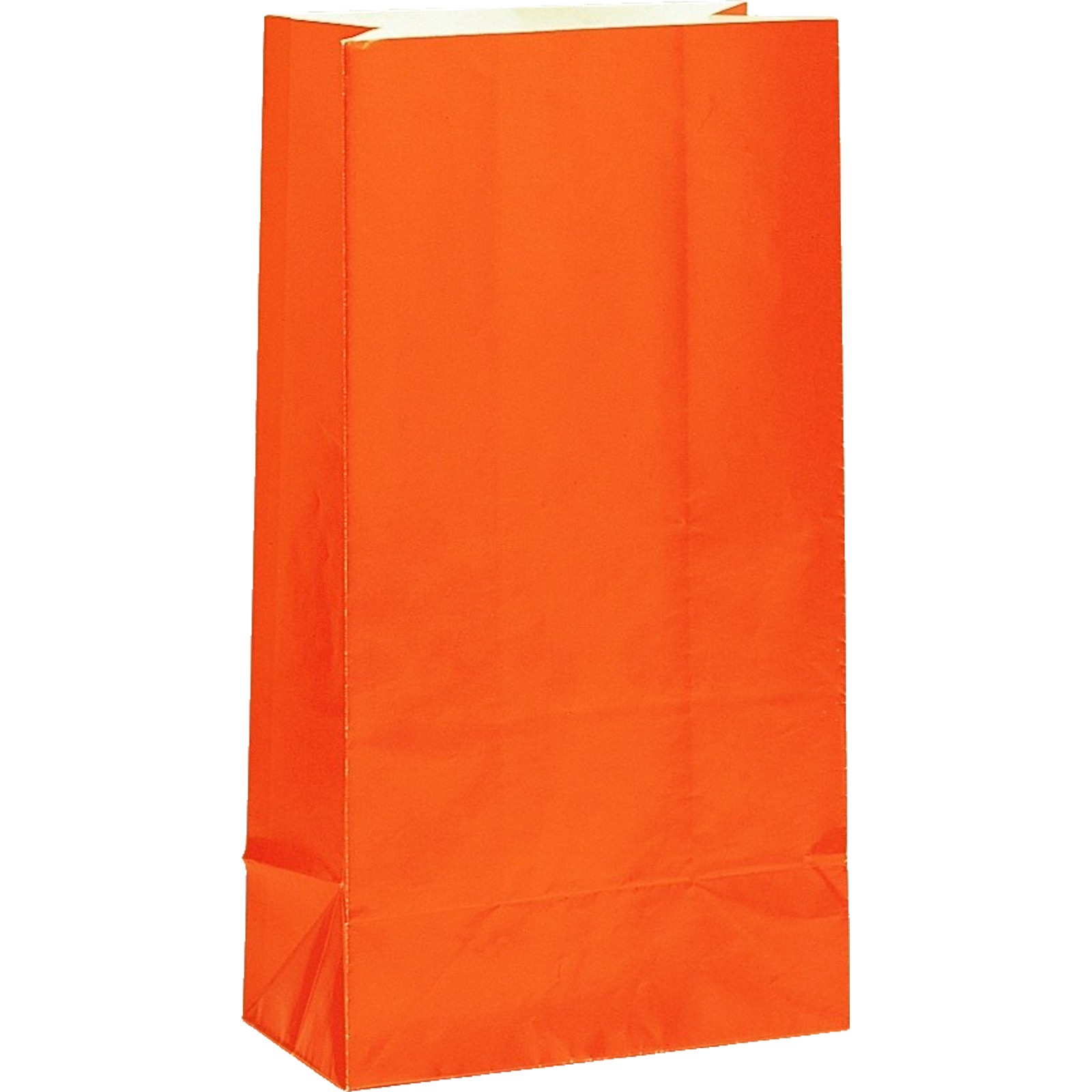 Orange Paper Party Bags (Pack of 12)