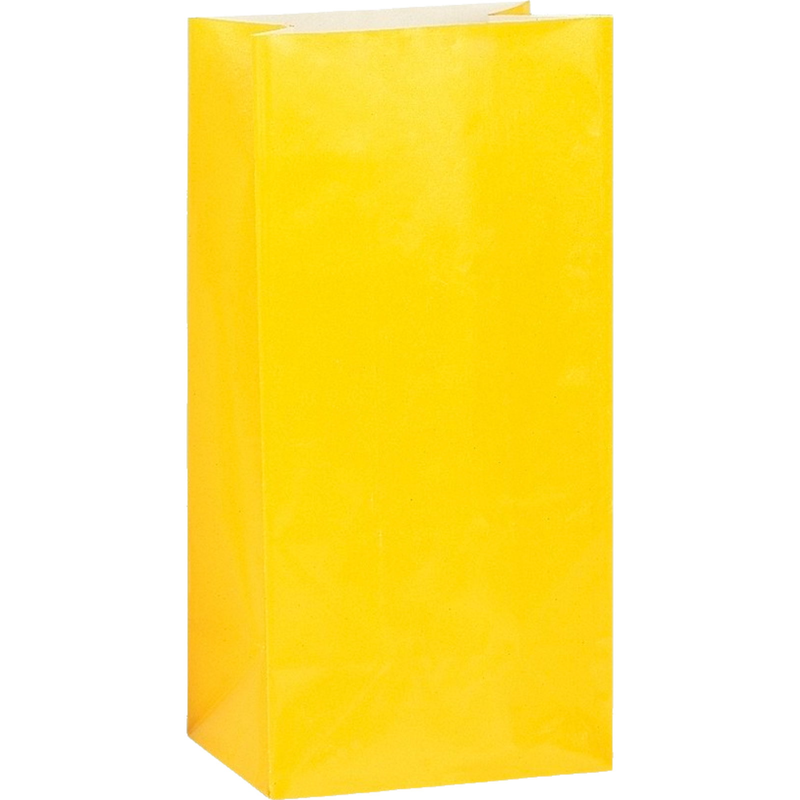 Yellow Paper Party Bags (Pack of 12)