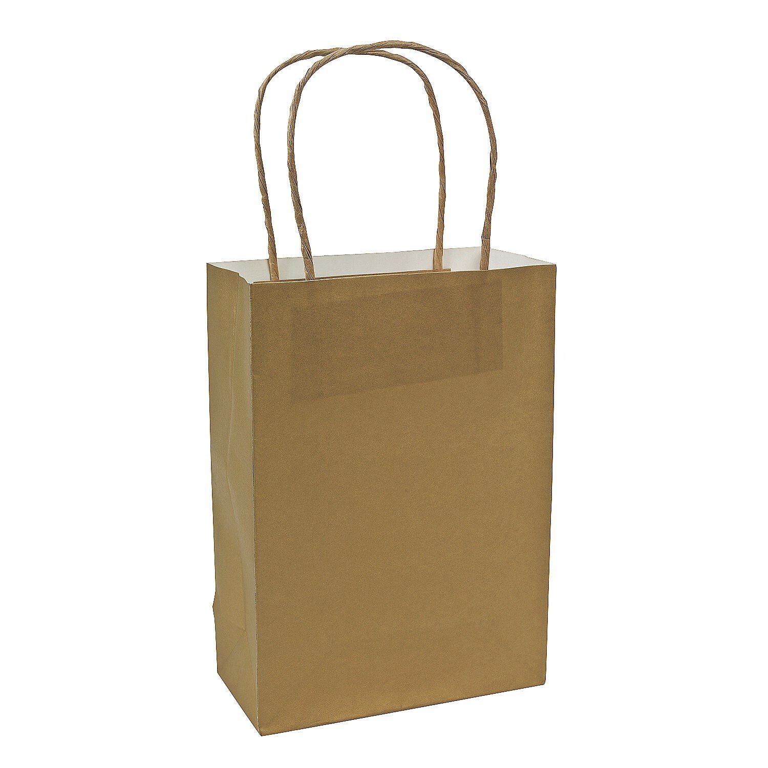 Gold Paper Gift Bags (Pack of 12)